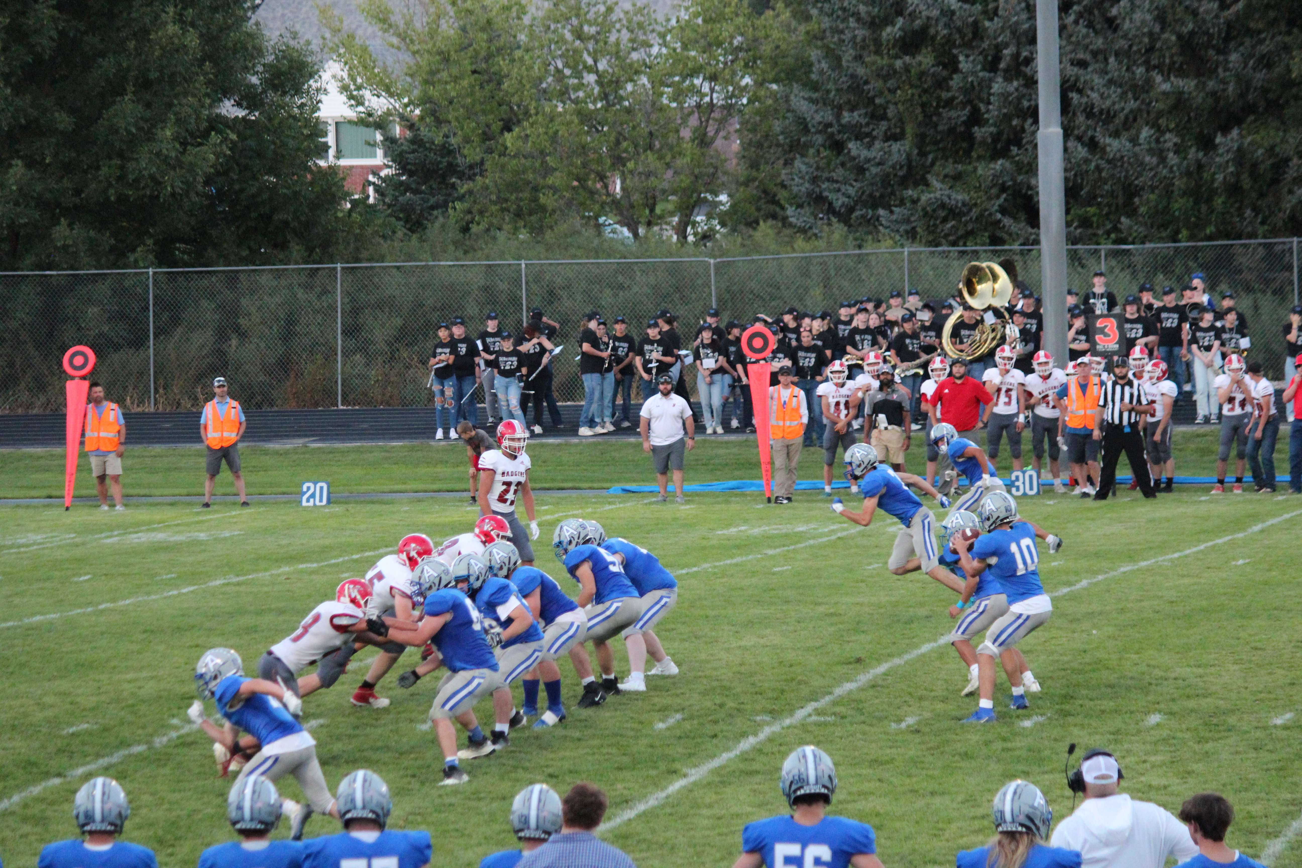 Alliance offense on field, photo by Karen Benzel