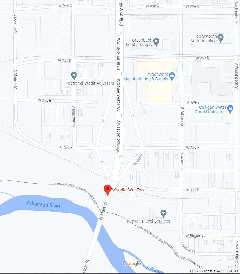 Woodie Seat Freeway-via Google Maps