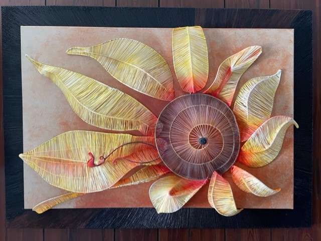 The third-annual Hillside Art Show in Larned will feature 26 local and regional artists, including Melissa Shaw, who created this mixed-medium "Sunflower at Dawn."