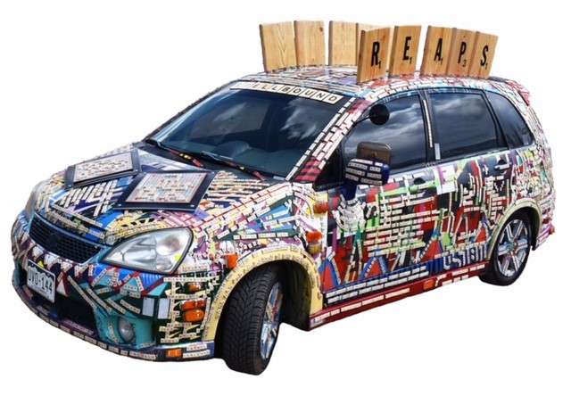 Rodney Wood's Scrabble car.