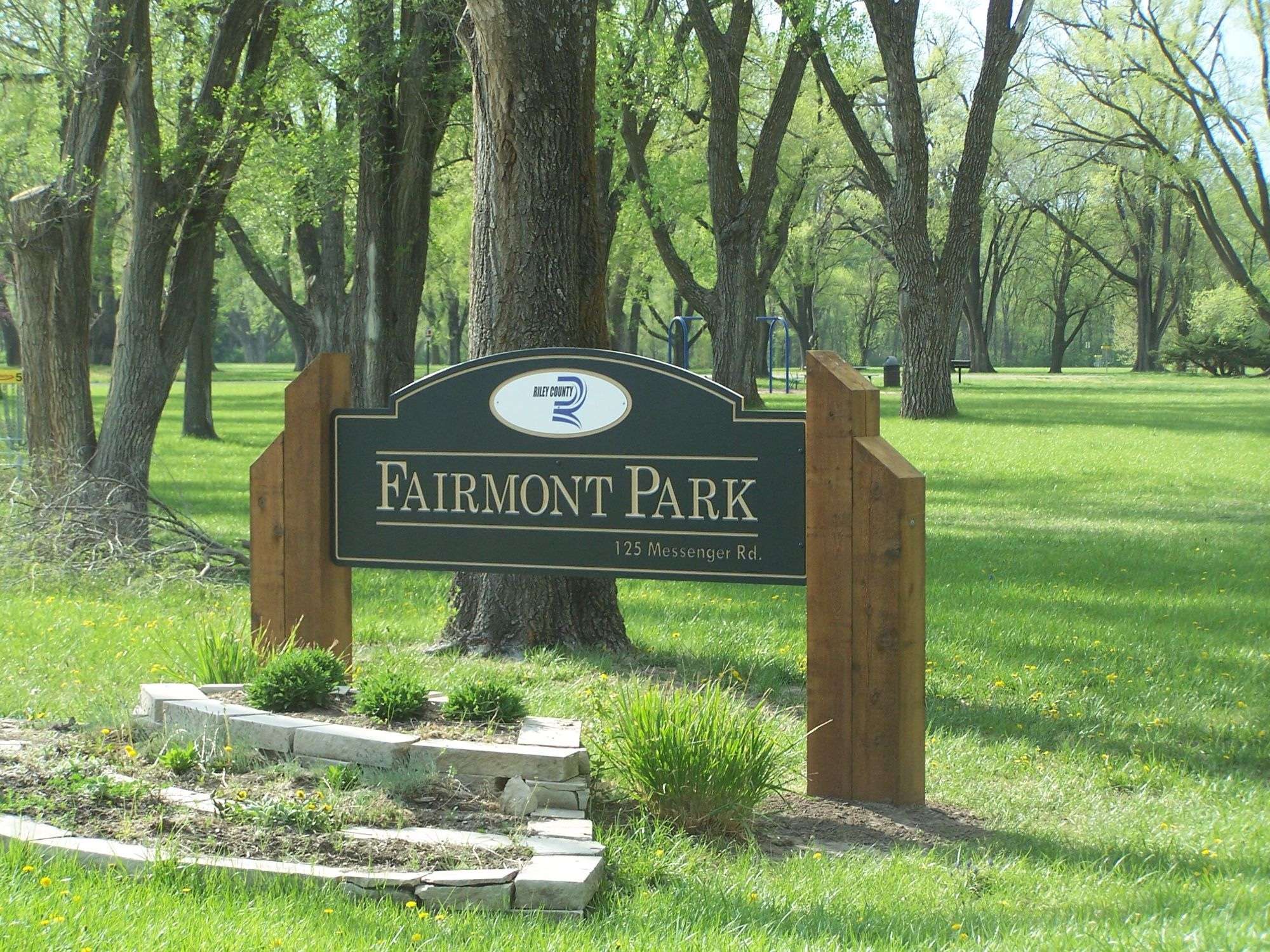 Fairmont Park sign, photo courtesy Riley County Parks