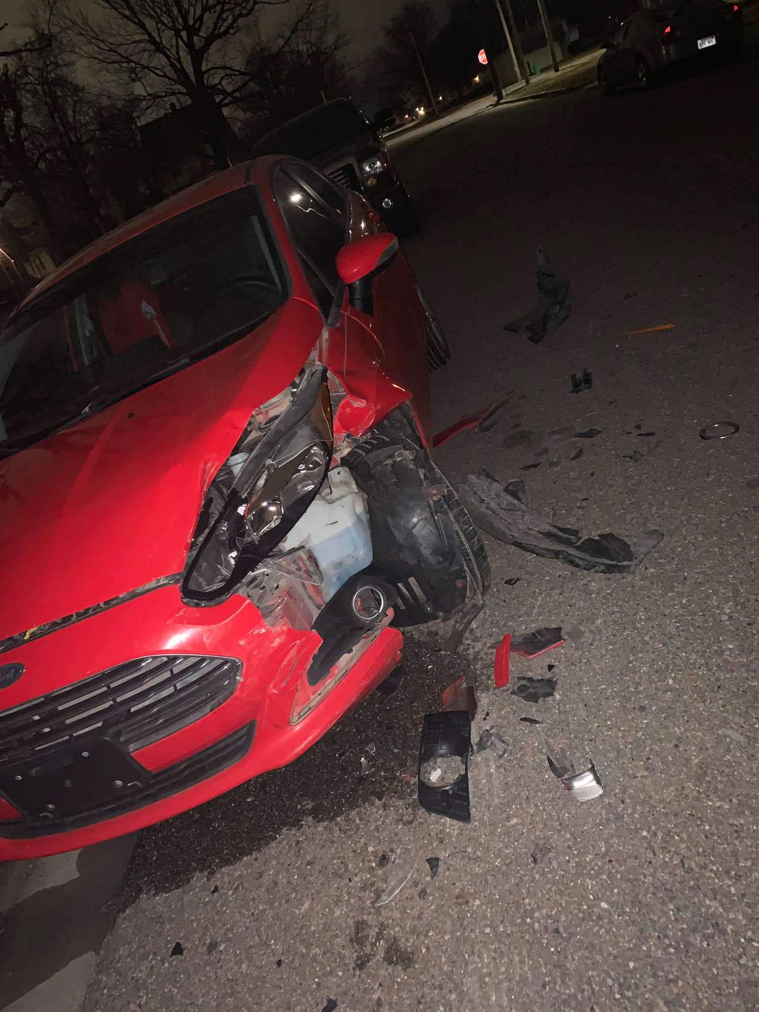 A hit-and-run driver struck a Ford Fiesta in the 2500 block of 17th Street in Great Bend at approximately 11:05 p.m. on New Year's Eve. The owners of the car are seeking information about the crash.