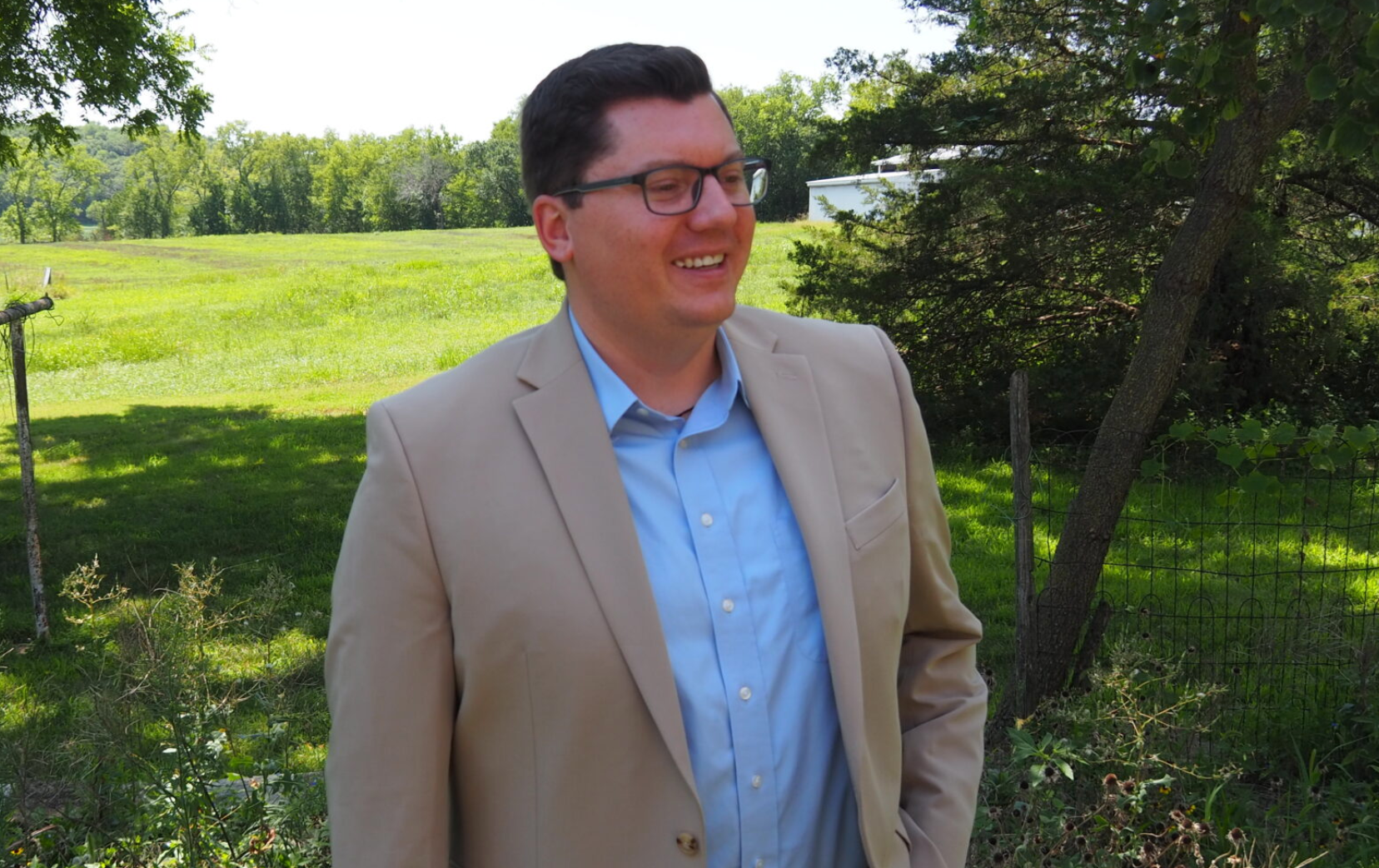 U.S. Rep. Jake LaTurner of Kansas says the Biden administration should investigate China-based Cnano Technology USA's plan for a manufacturing facility in Johnson County that could be used to access U.S. supply chains close to military installations. (Tim Carpenter/Kansas Reflector)