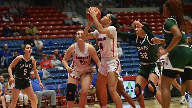 Hailey Jackson and the No. 5-ranked Blue Dragons play host to the Barton Cougars at 5:30 p.m. on Wednesday at the Sports Arena. (McKenzie Franklin/Blue Dragon Sports Information)