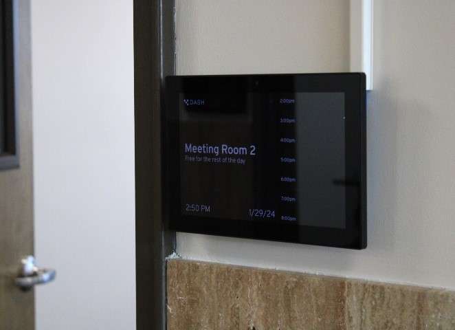 Four new meeting rooms are ready to be used at the Hutchinson Public Library. The library held an open house for the meeting rooms on Monday, Jan. 29. Photo by Emmie Boese.