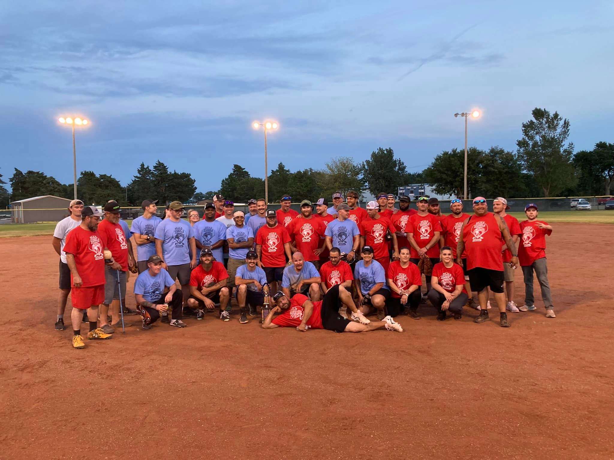 Oxford House residents and first responders in Barton County have played in four United on the Diamond softball games as a way to show unity.