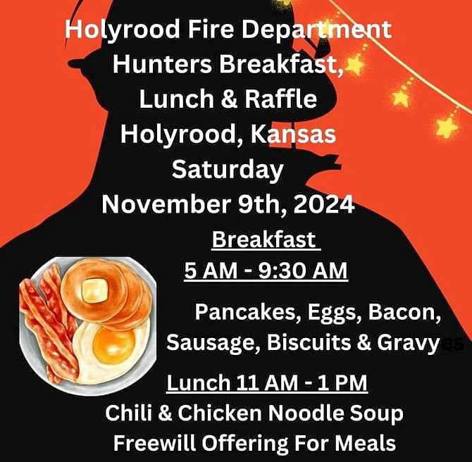 Holyrood Fire Department Fundraiser November 9th