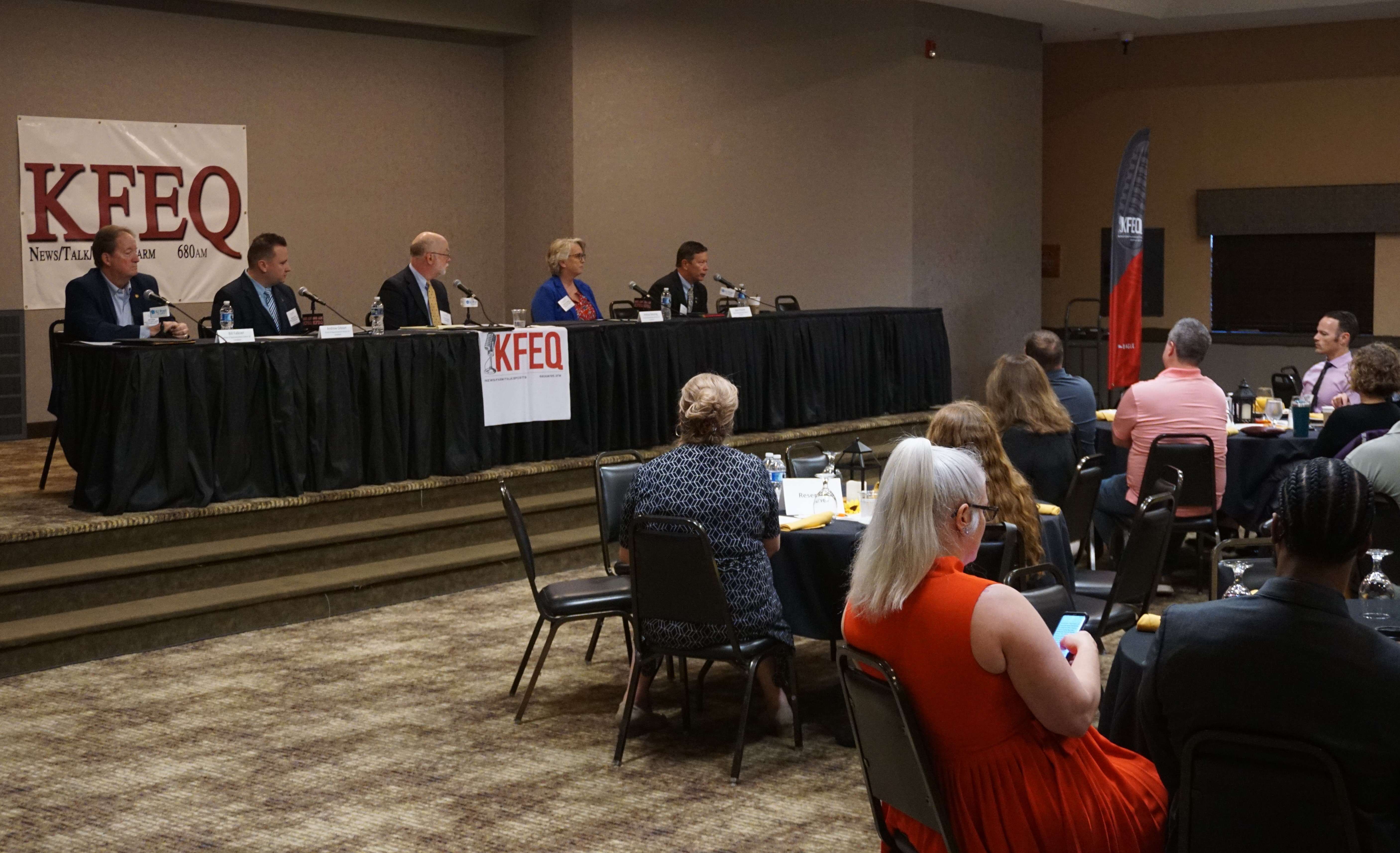 The St. Joseph Chamber of Commerce candidate forum was held Tuesday at the Stoney Creek Hotel and Conference Center and broadcast live by KFEQ/Photo by Matt Pike