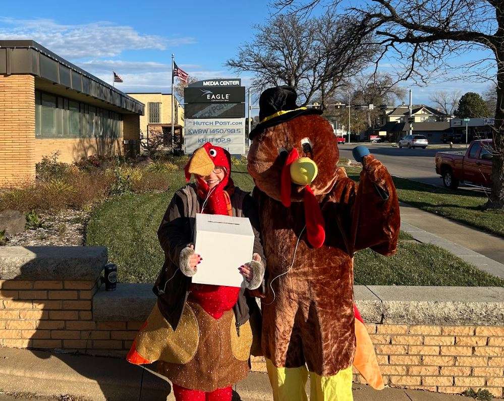 Sue Achilles and Glen Grunwald were out again in their turkey suits to gobble up donations for Project Concern.
