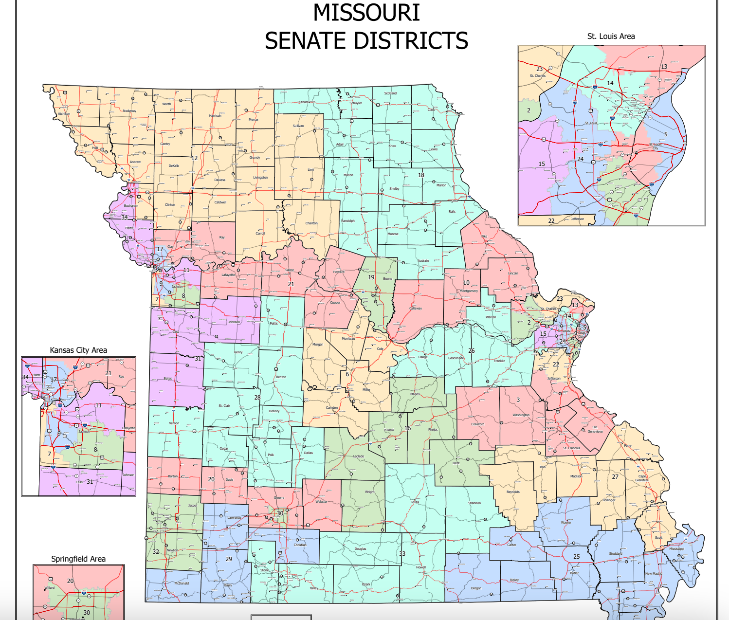 Missouri Senate Map