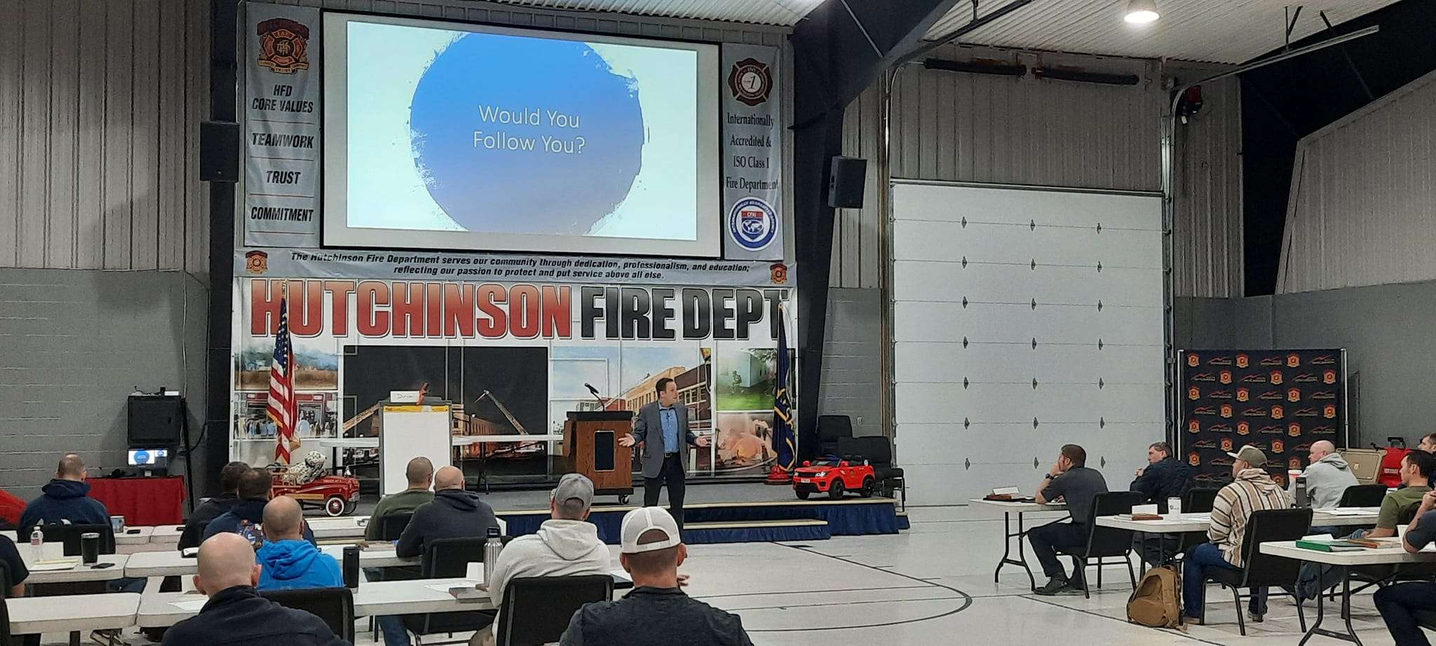 Dave Anderson teachers officers at the Hutchinson Fire Training Center. Photo Courtesy Hutchinson Fire Department.
