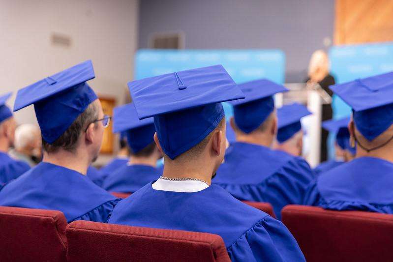Barton Community College students at Ellsworth Correctional Facility look on during the annual Pathway to Success Learning Celebration this past October at the Spiritual Life Center at ECF.