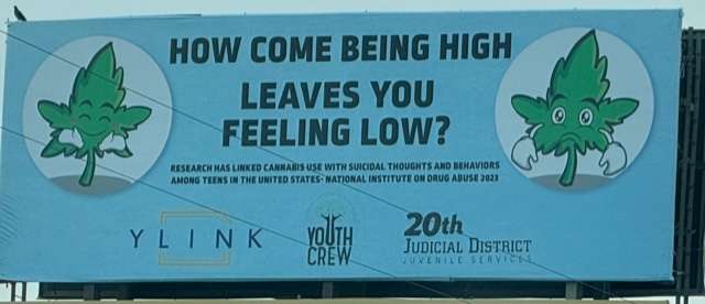 This billboard recently was erected on U.S. 281, north of Great Bend.