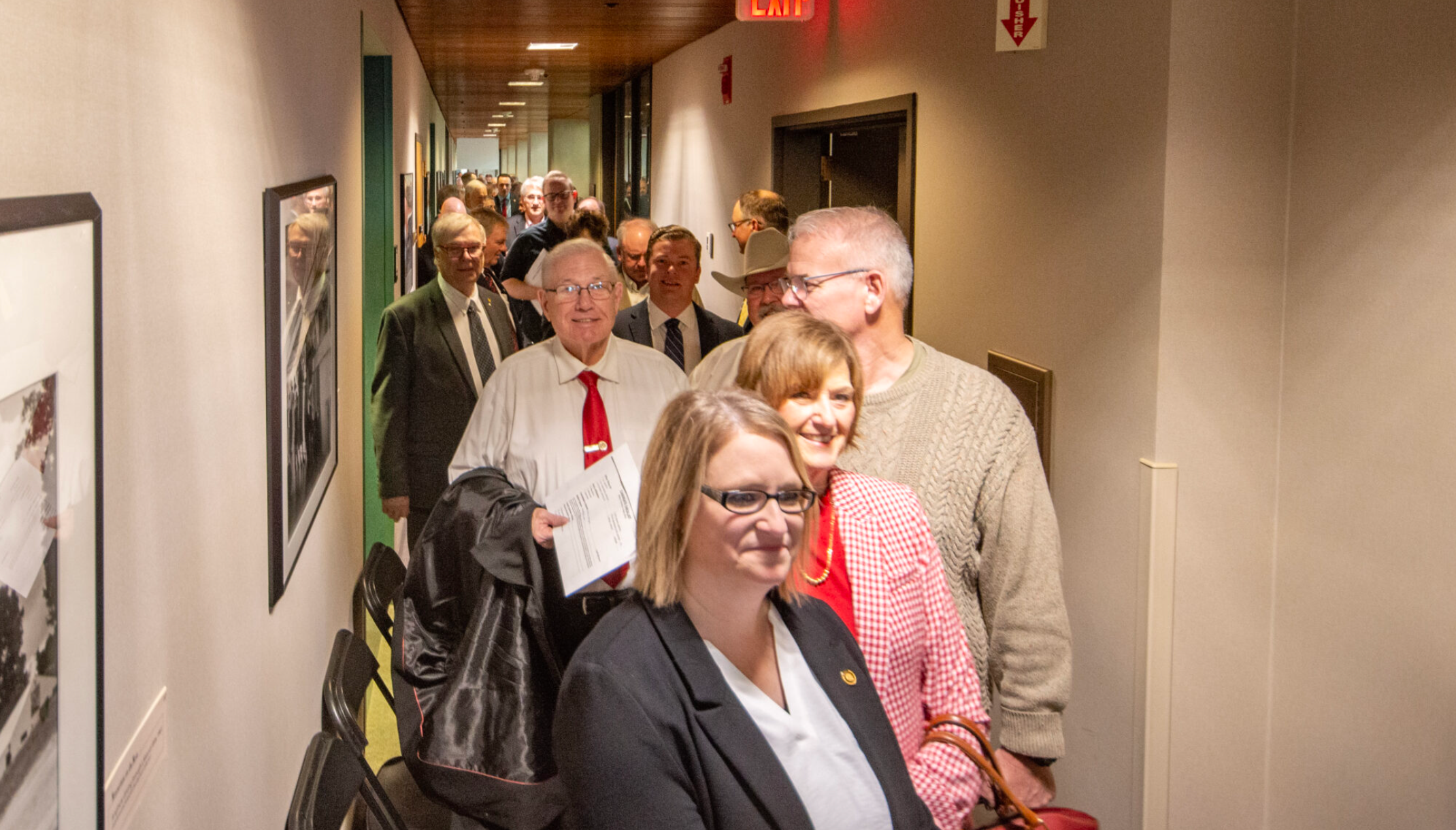 Missouri candidates wait to pull a number in the candidate-filing system Tuesday morning (Annelise Hanshaw/Missouri Independent).
