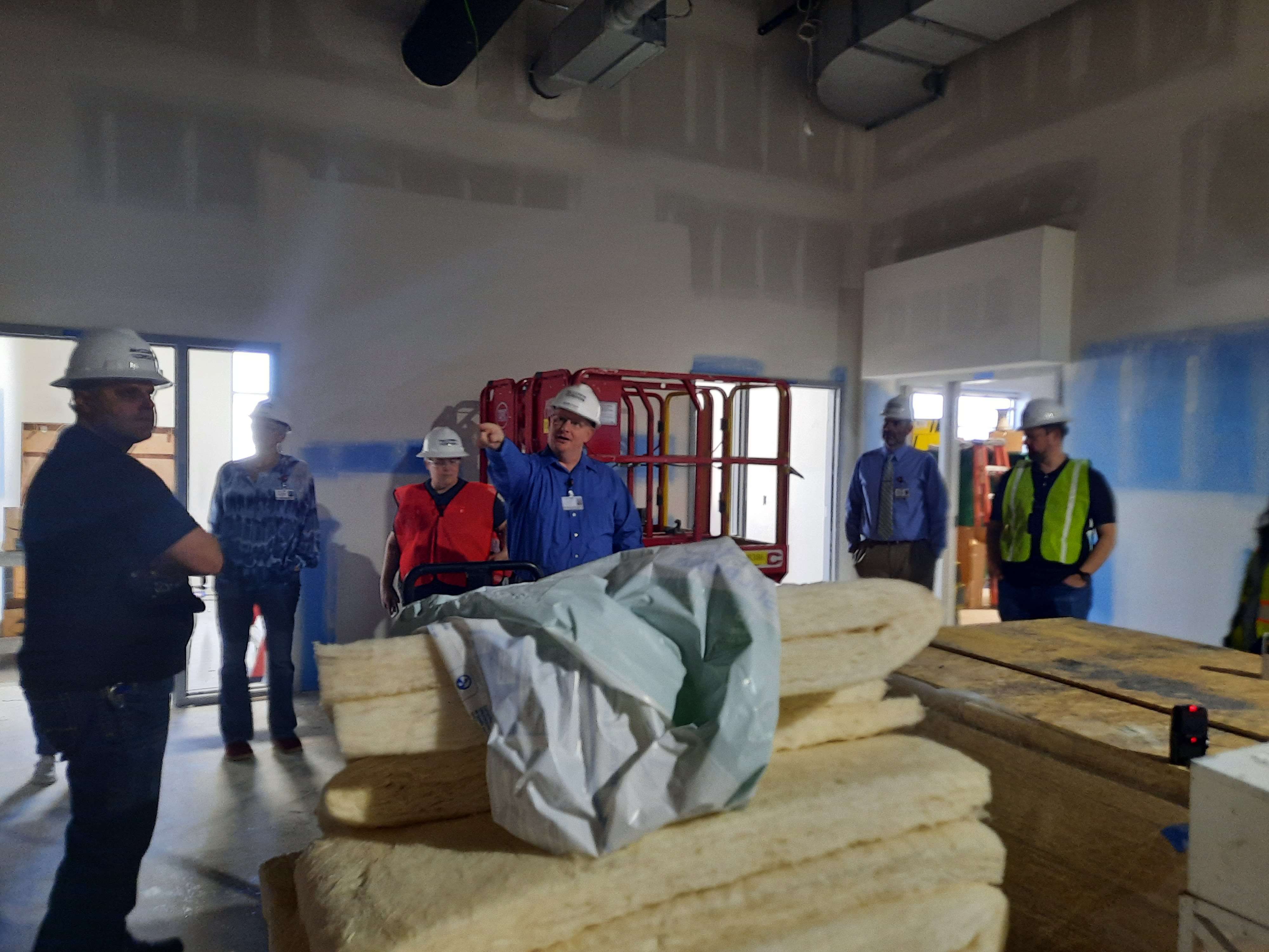 USD 428 Assistant Superintendent John Popp and the board of education toured the new Little Panthers Preschool last Tuesday. The facility is scheduled to open in August.