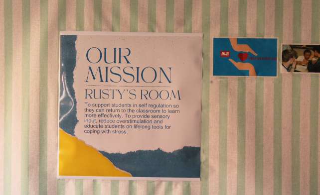 Rusty's Room focuses on helping students&nbsp; with self-regulation skills. Rusty's Room has been available for students since August of 2023. Photo by Emmie Boese.