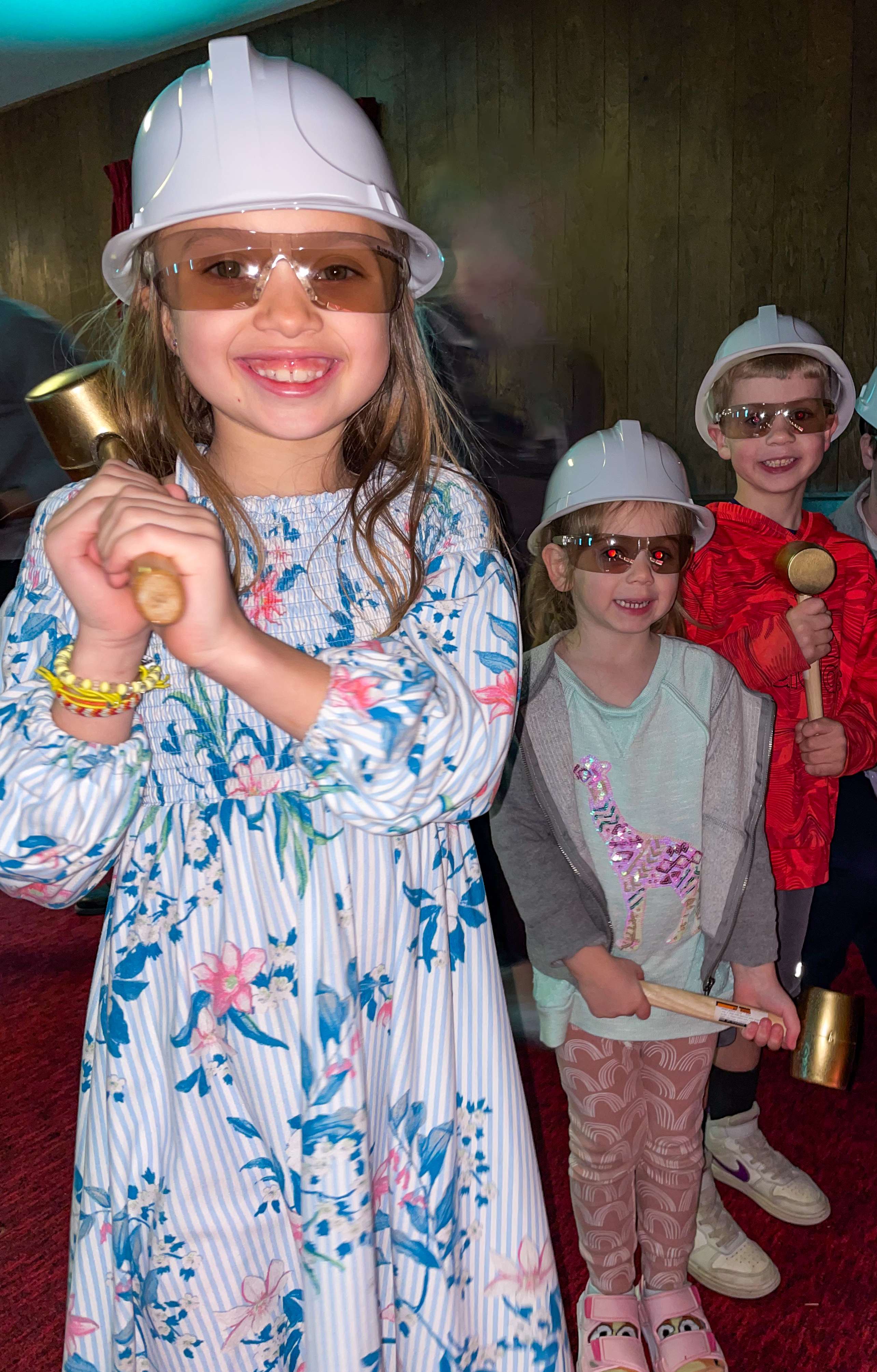 Children at the Walbreaking for Crusader Corner on March 5, 2024. Photo Courtesy Buhler USD 313.
