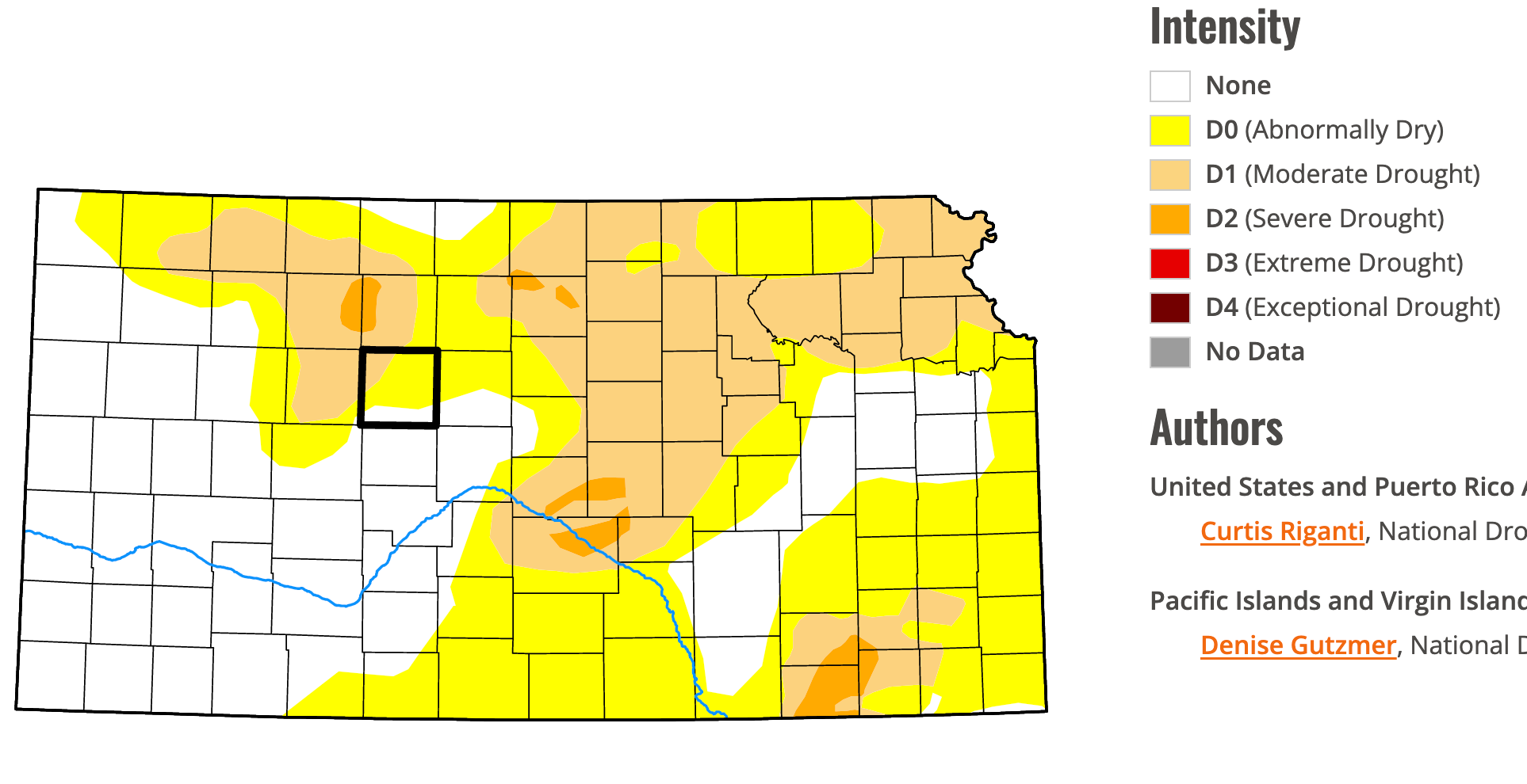 Kansas Drought Map released Thursday