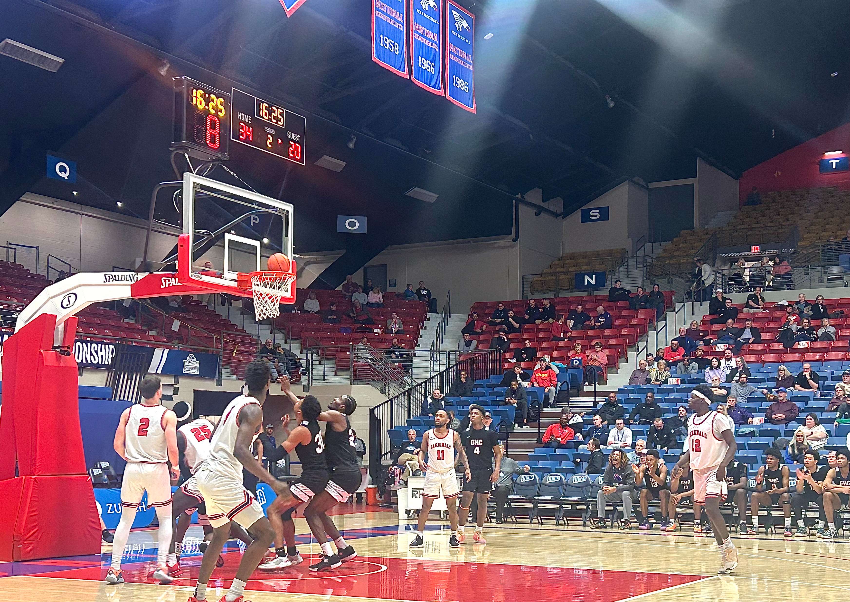 The Trinity Valley Cardinals beat the Georgia Highlands Chargers 61-54. The Cardinals made their eighth debut at the NJCAA Division I Men's Basketball Championship on Sunday, March 24, 2024. Photo by Emmie Boese.