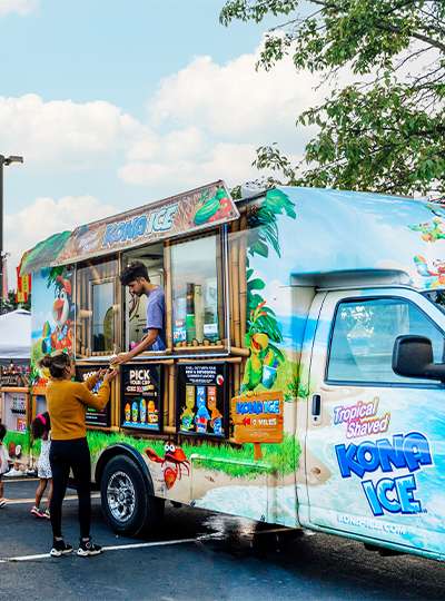 Kona Ice will be giving away complimentary Kona Ice's today starting at 1pm at the East Hills Mall/ Photo courtesy of Kona Ice