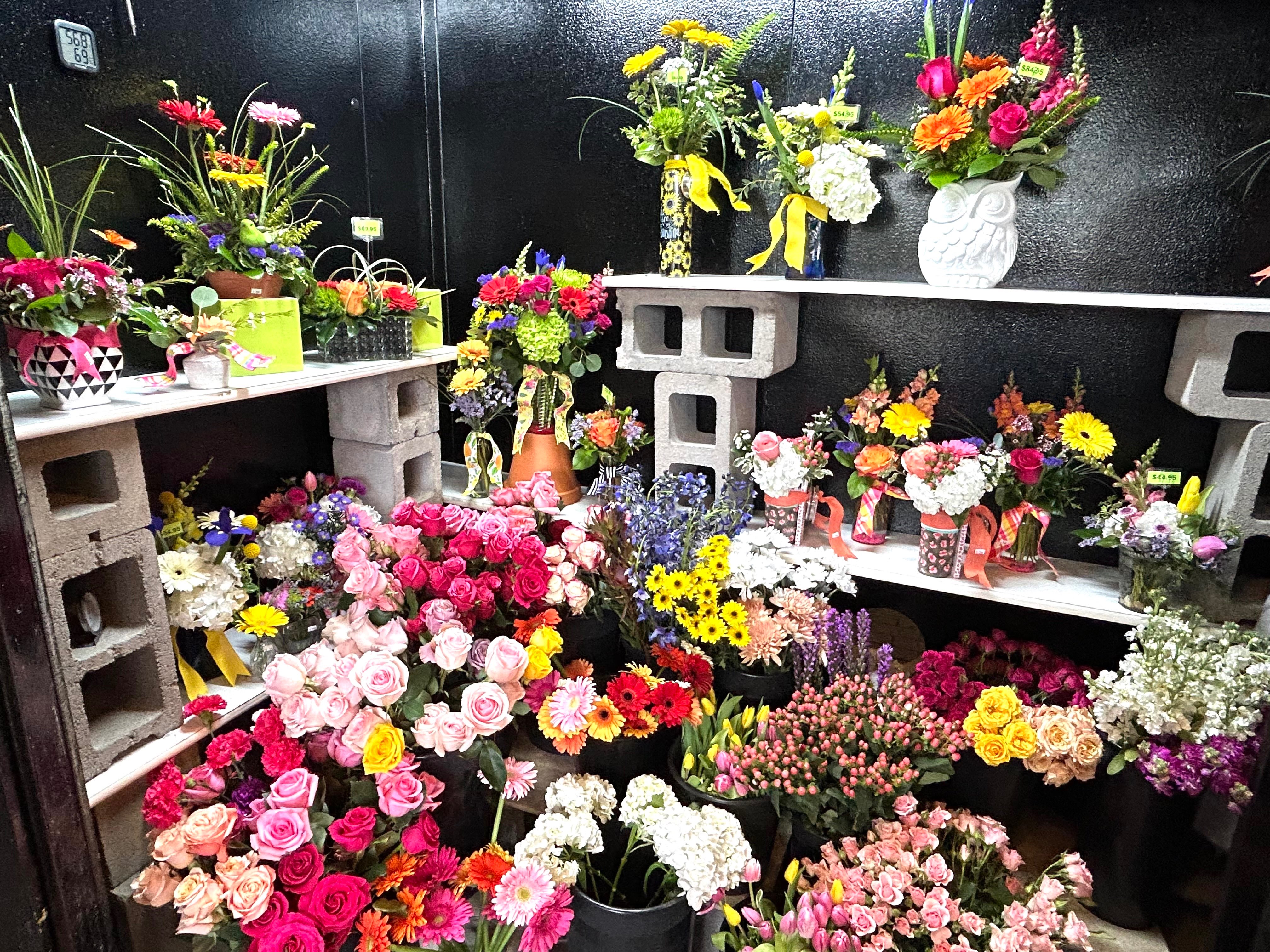 Absolutely Flowers cooler has flowers that can be picked up on the go. Photo by Emmie Boese