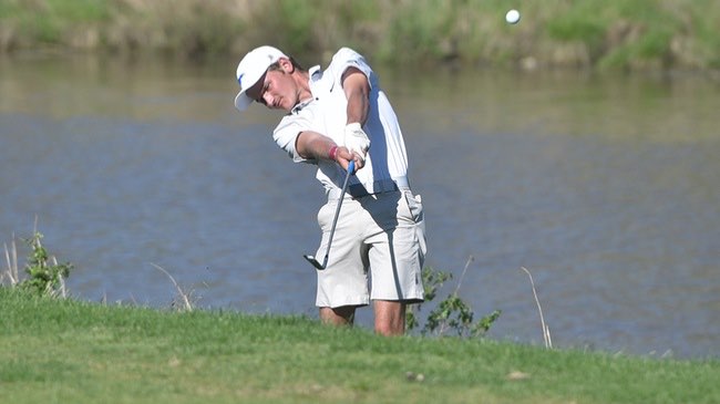 Marco Anderson had six birdies in a second-round 68 on Wednesday in the second round of the NJCAA Division I Men's Golf Championship in Hobbs, NM (Steve Carpenter/Blue Dragon Sports Information)