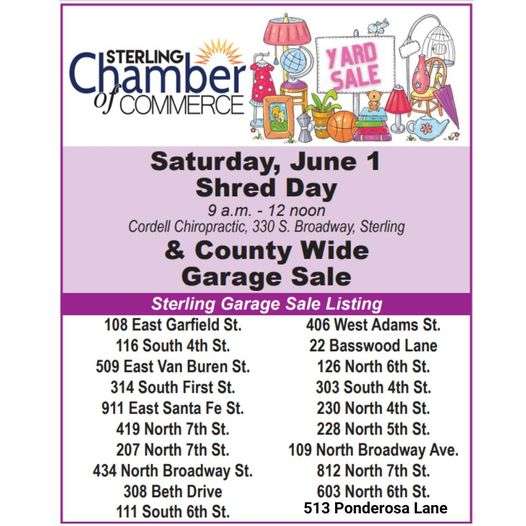 Graphic courtesy of Sterling Chamber of Commerce