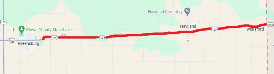 Kiowa County portion of project-Image Courtesy KDOT