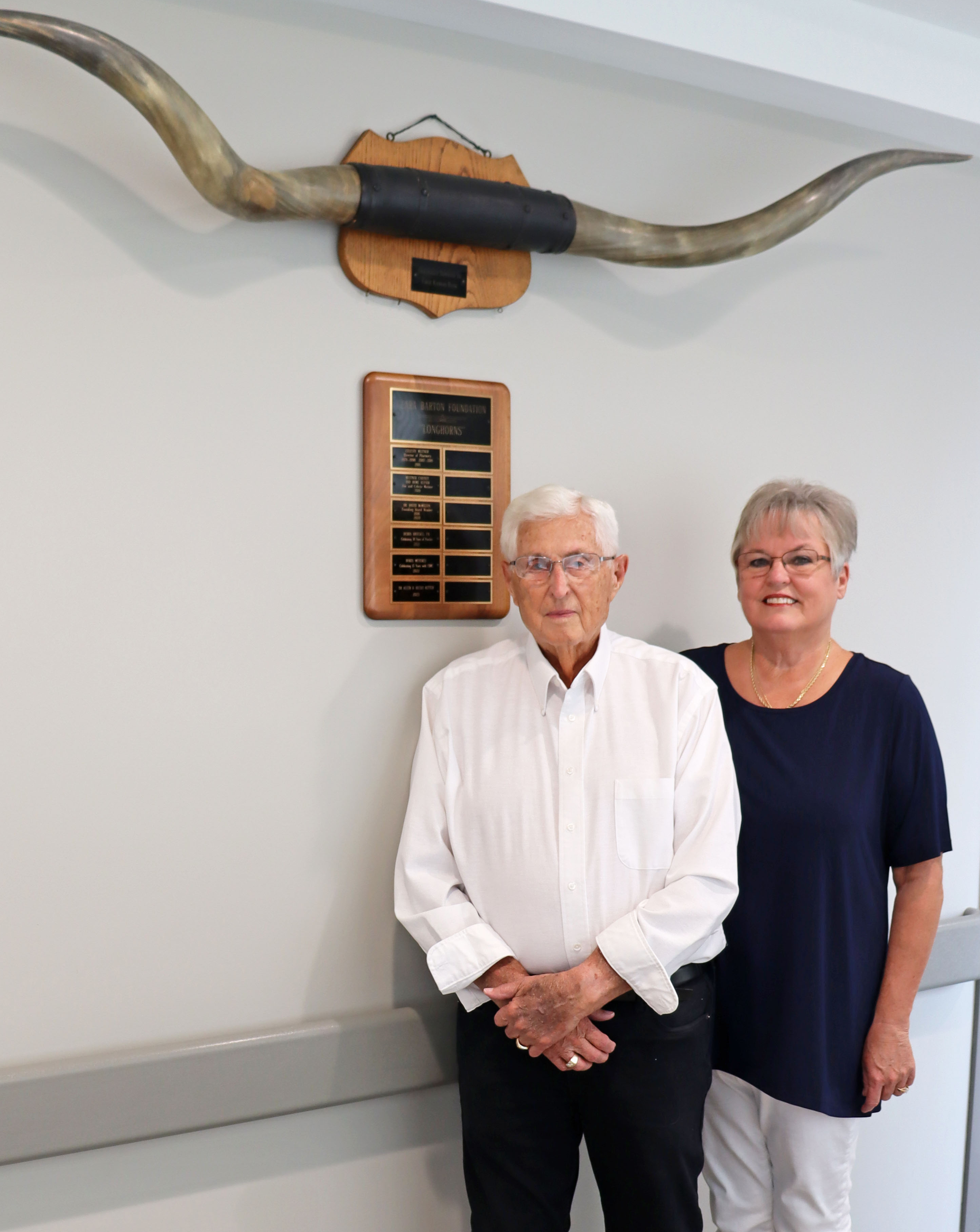 Dr. Keith and Becky Ritter secured the long horns during last year’s annual benefit event. The horns will again be auctioned off on June 15th, continuing the tradition of allowing supporters to “Take the Bull by the Horns.