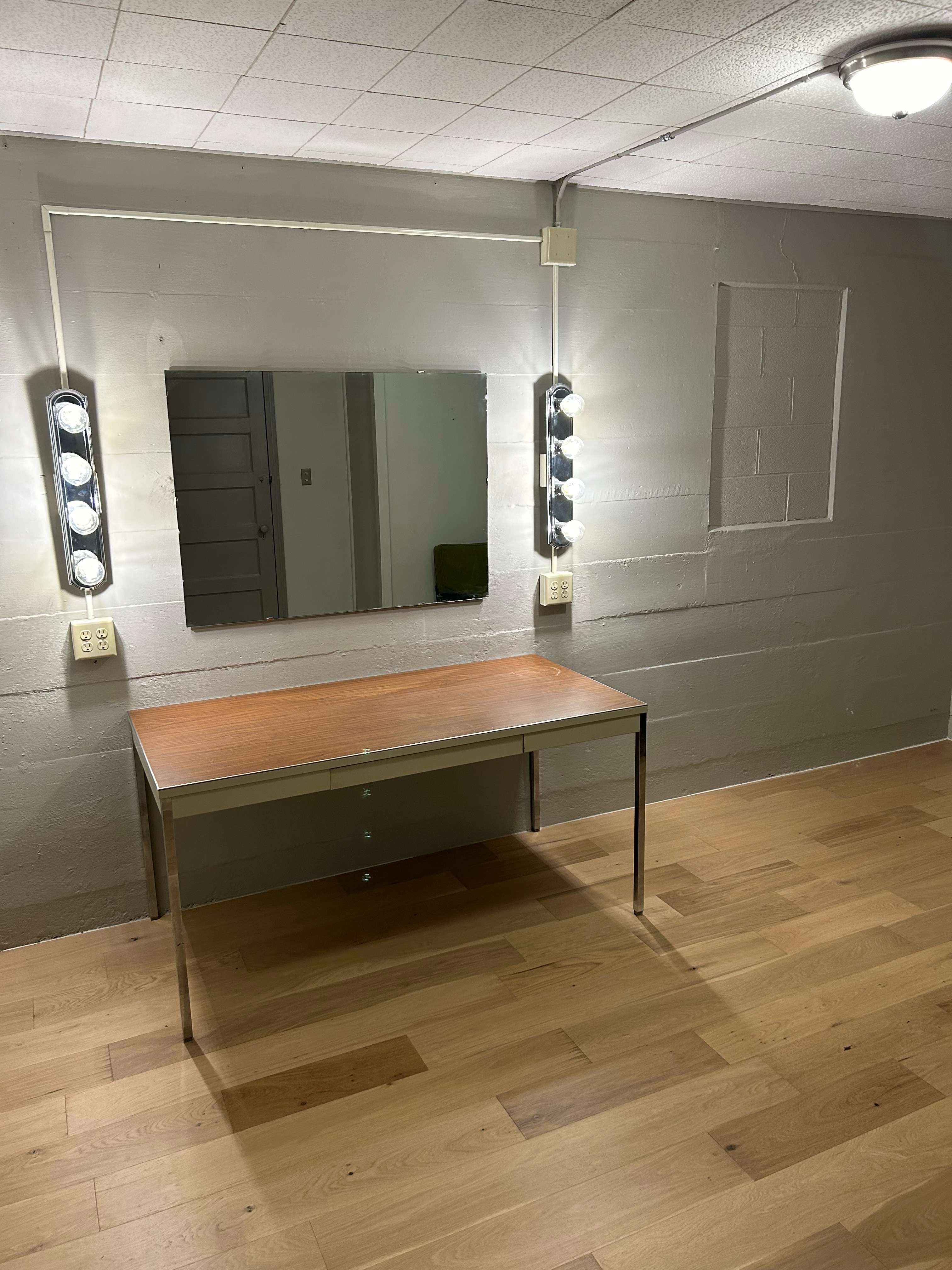 After picture from renovations in the dressing room at the Great Bend City Auditorium.