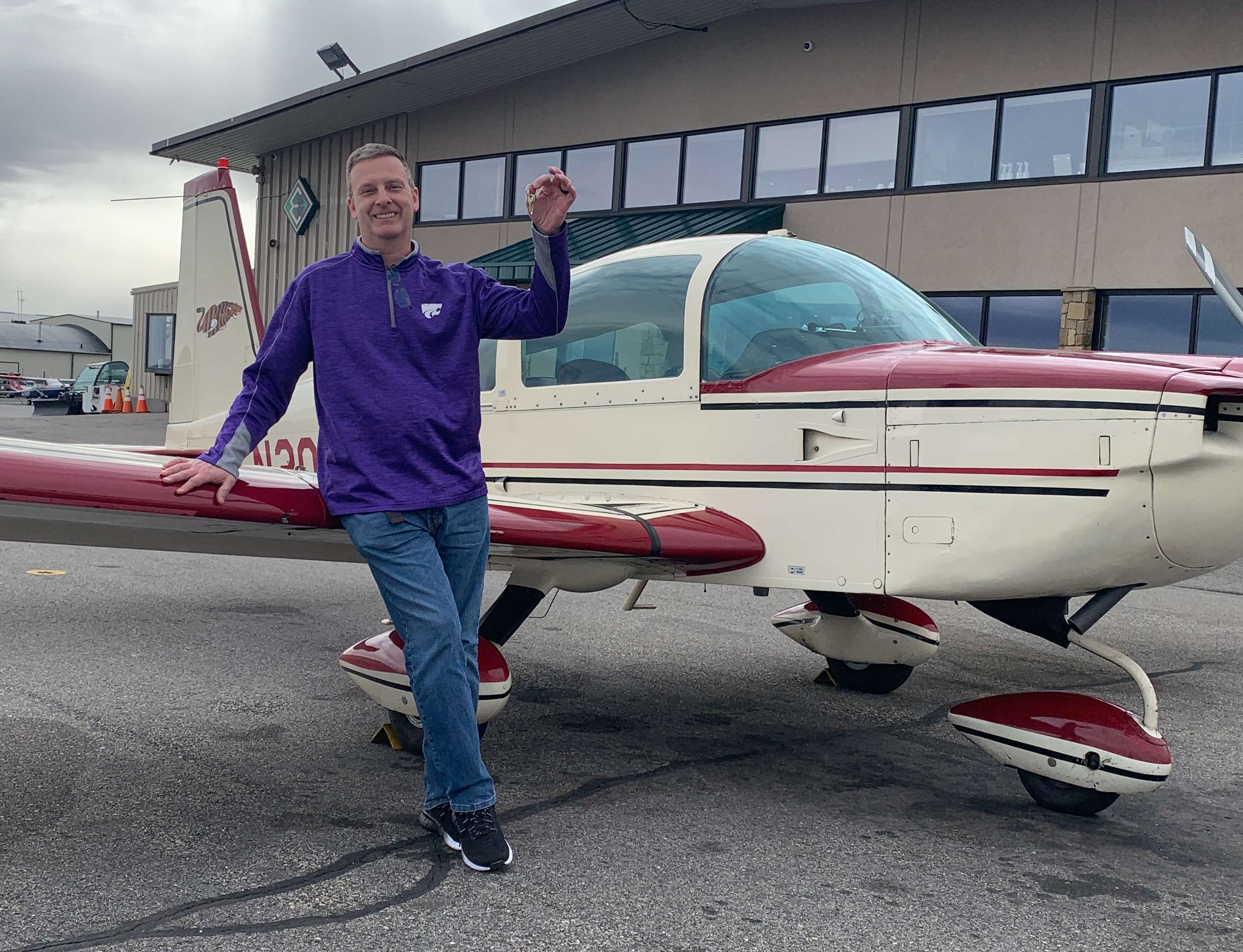 Adam Schneider with Salt City Aviation flying club. Photo provided by Hutchinson Rotary Club.