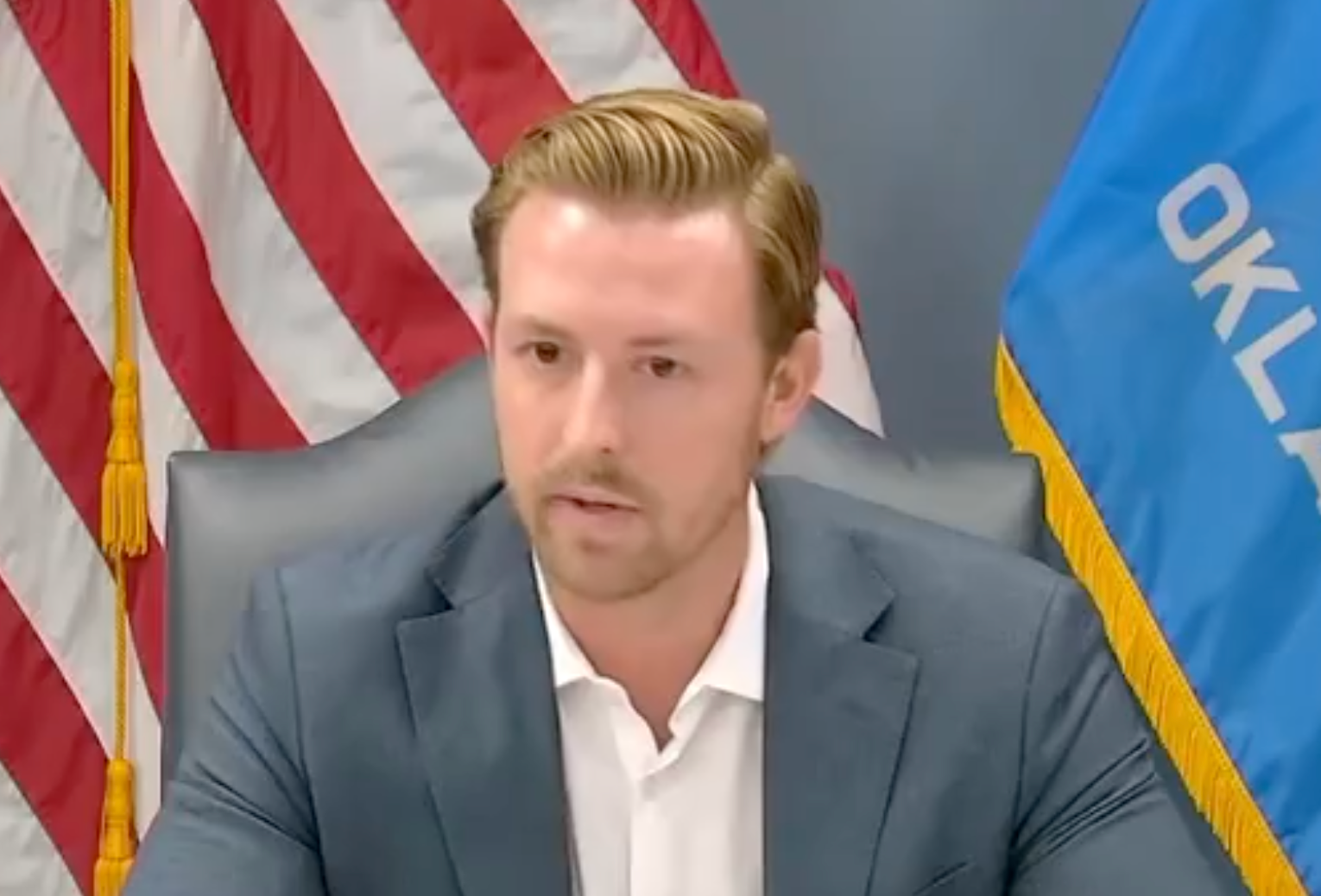File image -Ryan Walters from Oklahoma Dept. of Education video