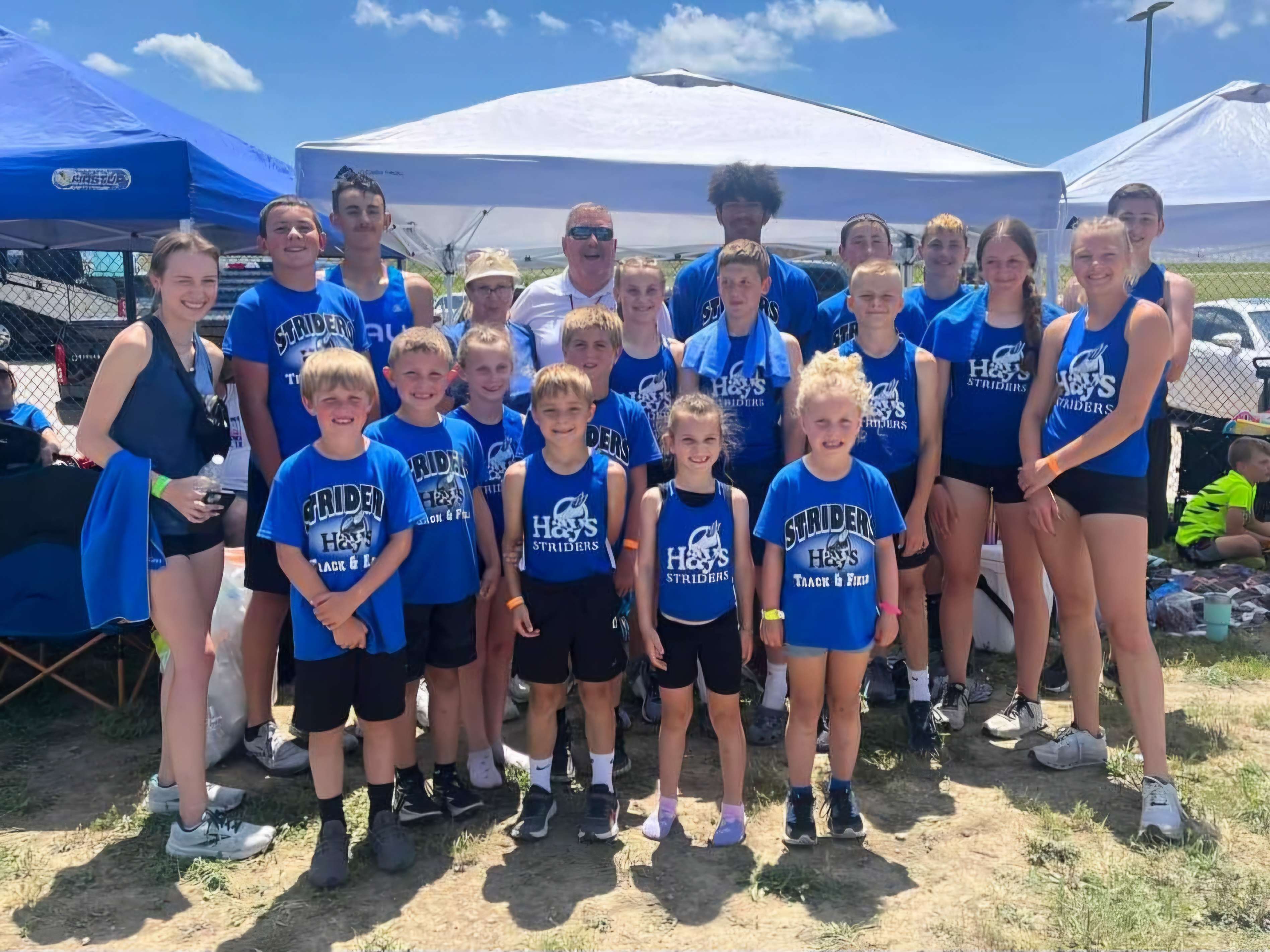 Hays Striders compete in AAU Region 16 qualifying track meet
