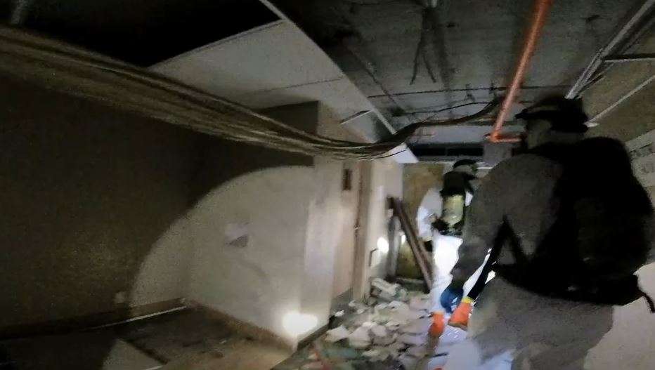 Hazmat team members and City leadership inspected the Atrium Hotel in June. Image courtesy City of Hutchinson.