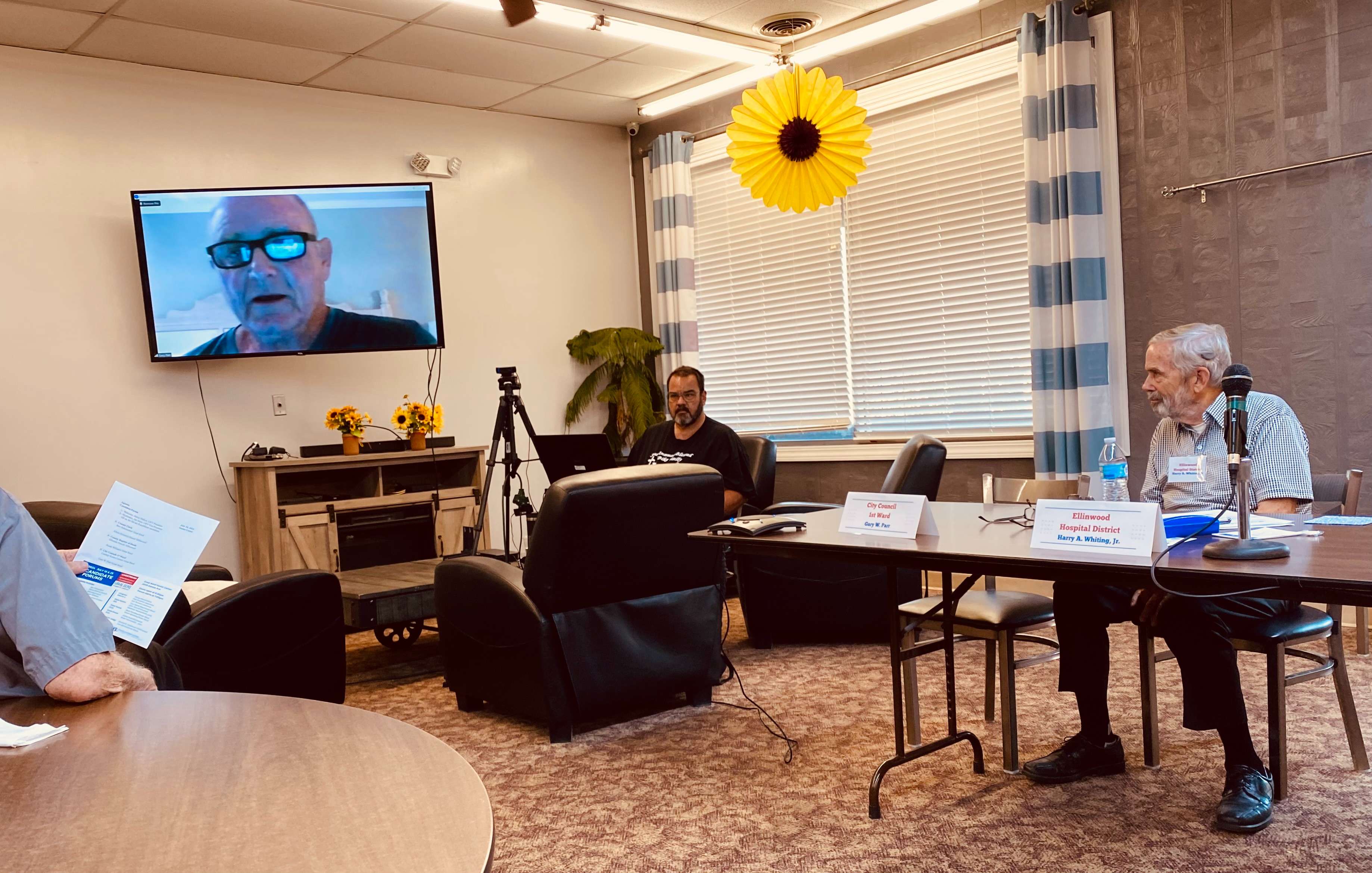 Gary Parr participated virtually in July's Candidate Forum hosted in Great Bend. 