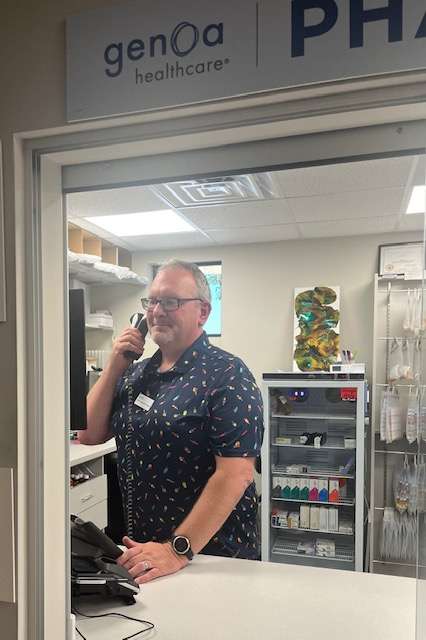 Eric Bosley, pharmacist, works on behalf of clients at The Center for Counseling &amp; Consultation in the new pharmacy at the non-profit agency. An open house is set for 1 p.m. Aug. 28.