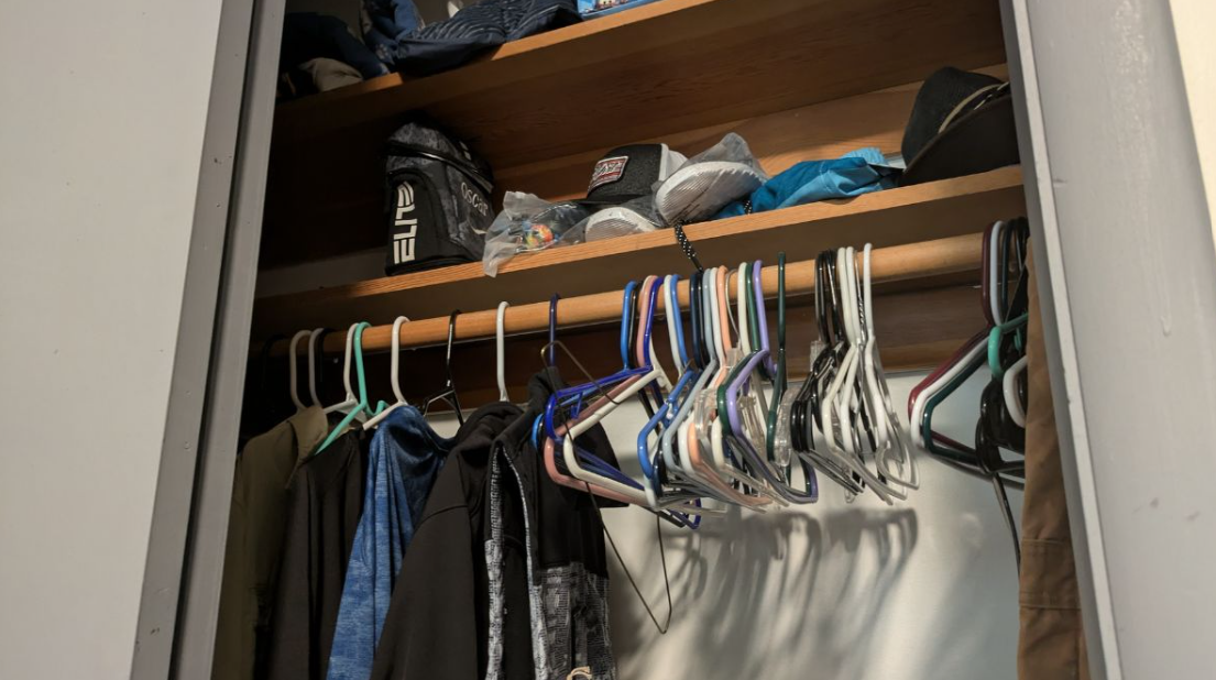 The child’s room at his biological mothers house. Some clothes were left behind.&nbsp; Photo by Blaise Mesa/The Beacon