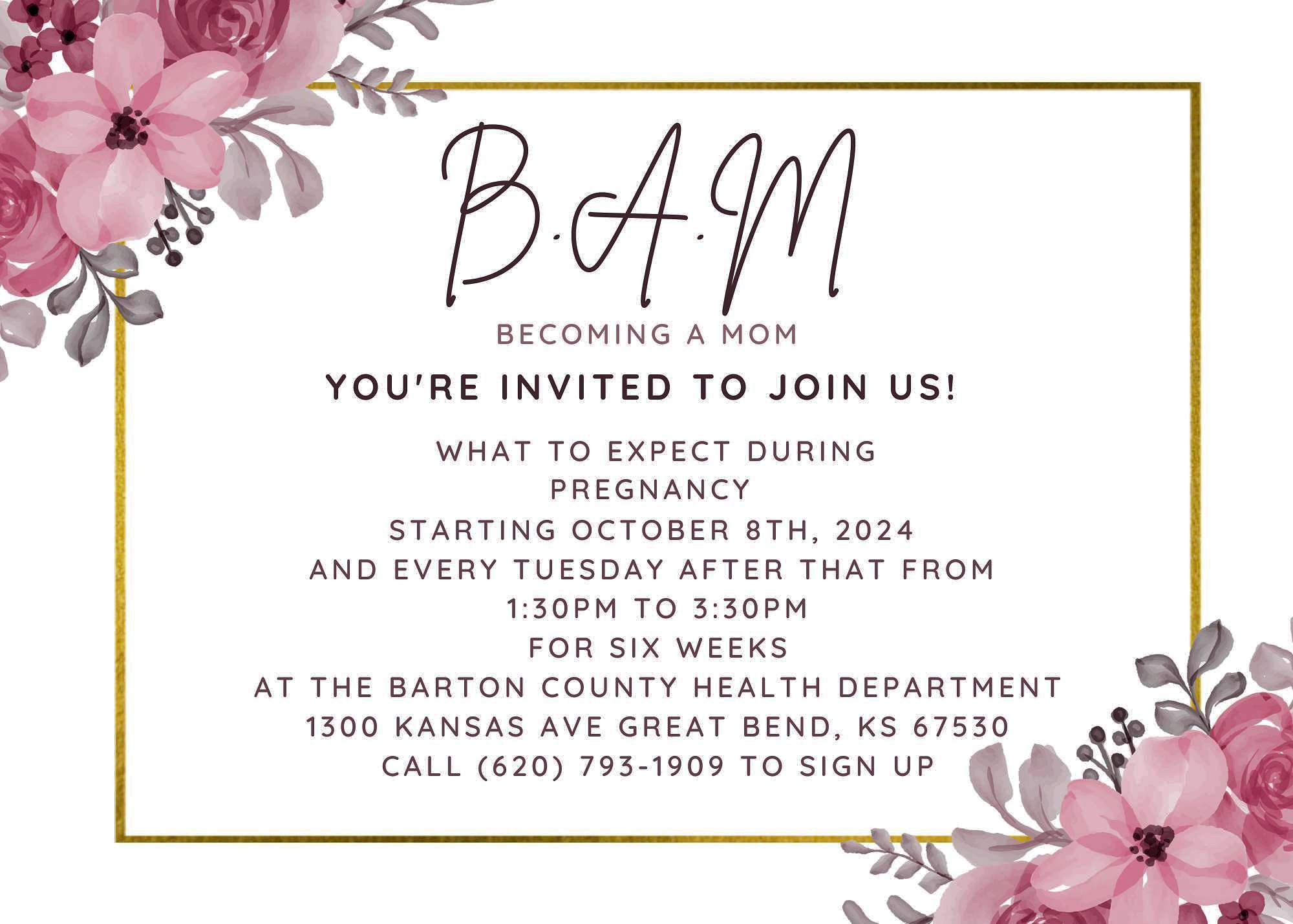 A MOM Classes start October 8th