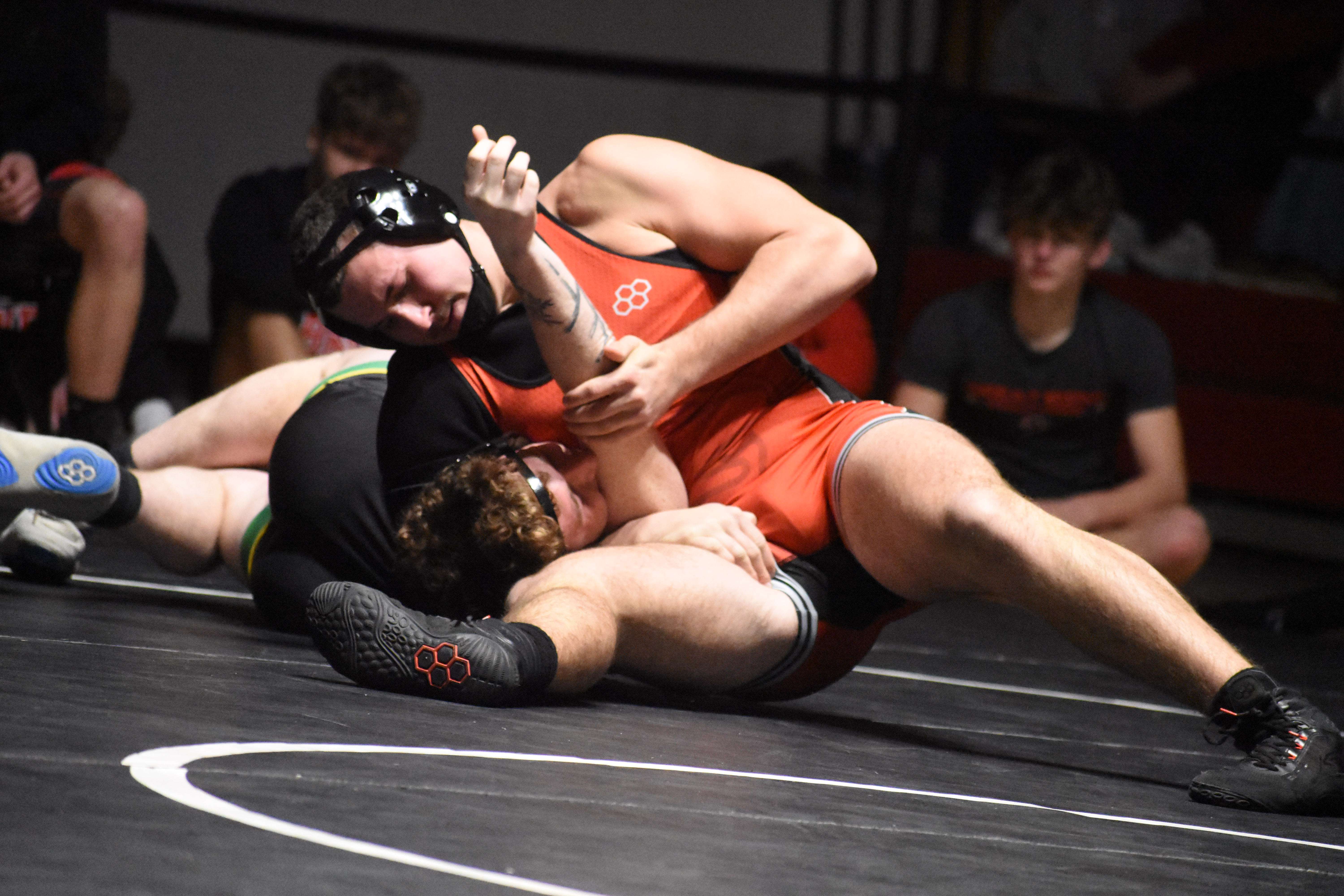 Panther junior Trent Kern made quick work of his Pratt opponent on Thursday but battled injuries Saturday in Dodge City.