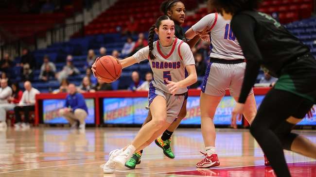 Landon Forbes has been named the Jayhawk Conference Player of the Week for the first time in her Blue Dragon career. (Paityn Kaminkow/Blue Dragon Sports Information)