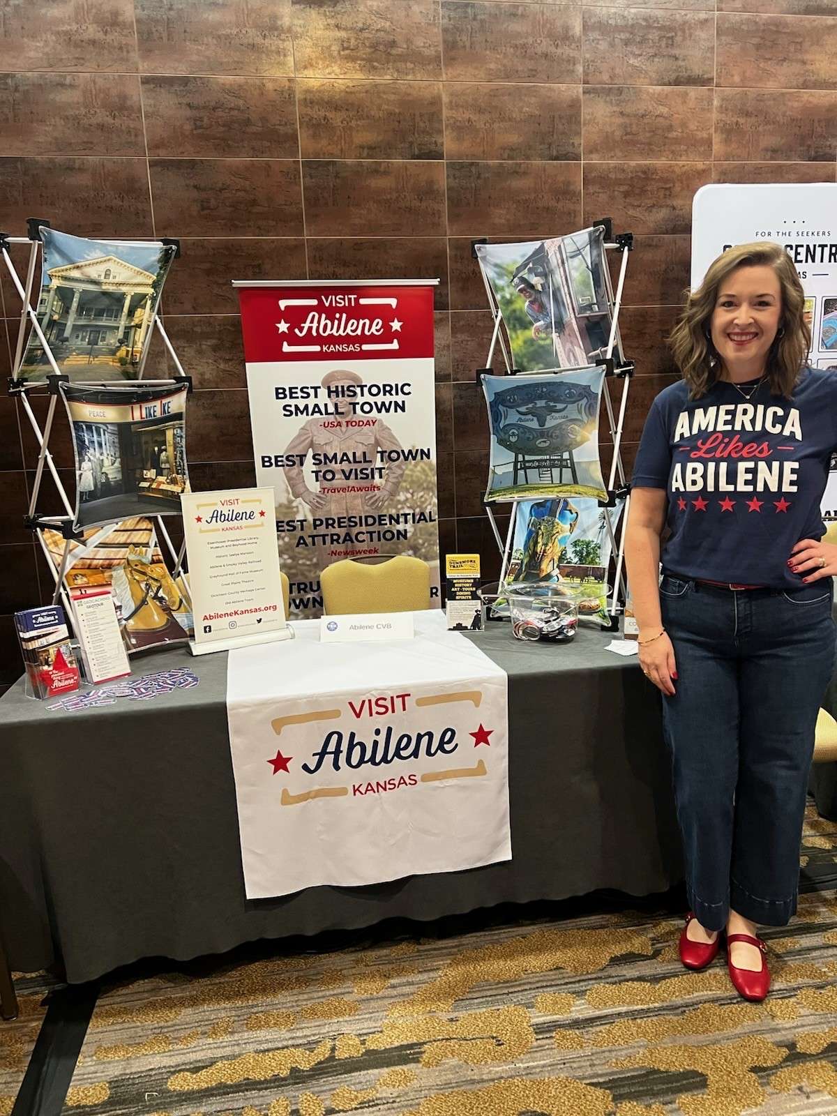 Abilene CVB Exhibits at TBEX Summit America 2025 Conference in Wichita. Courtesy of Abilene Convention &amp; Visitors Bureau