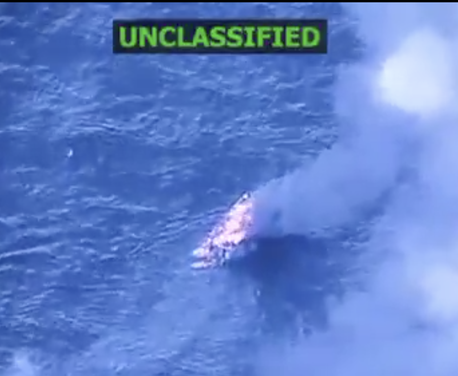 File image from an earlier drug boat attack video