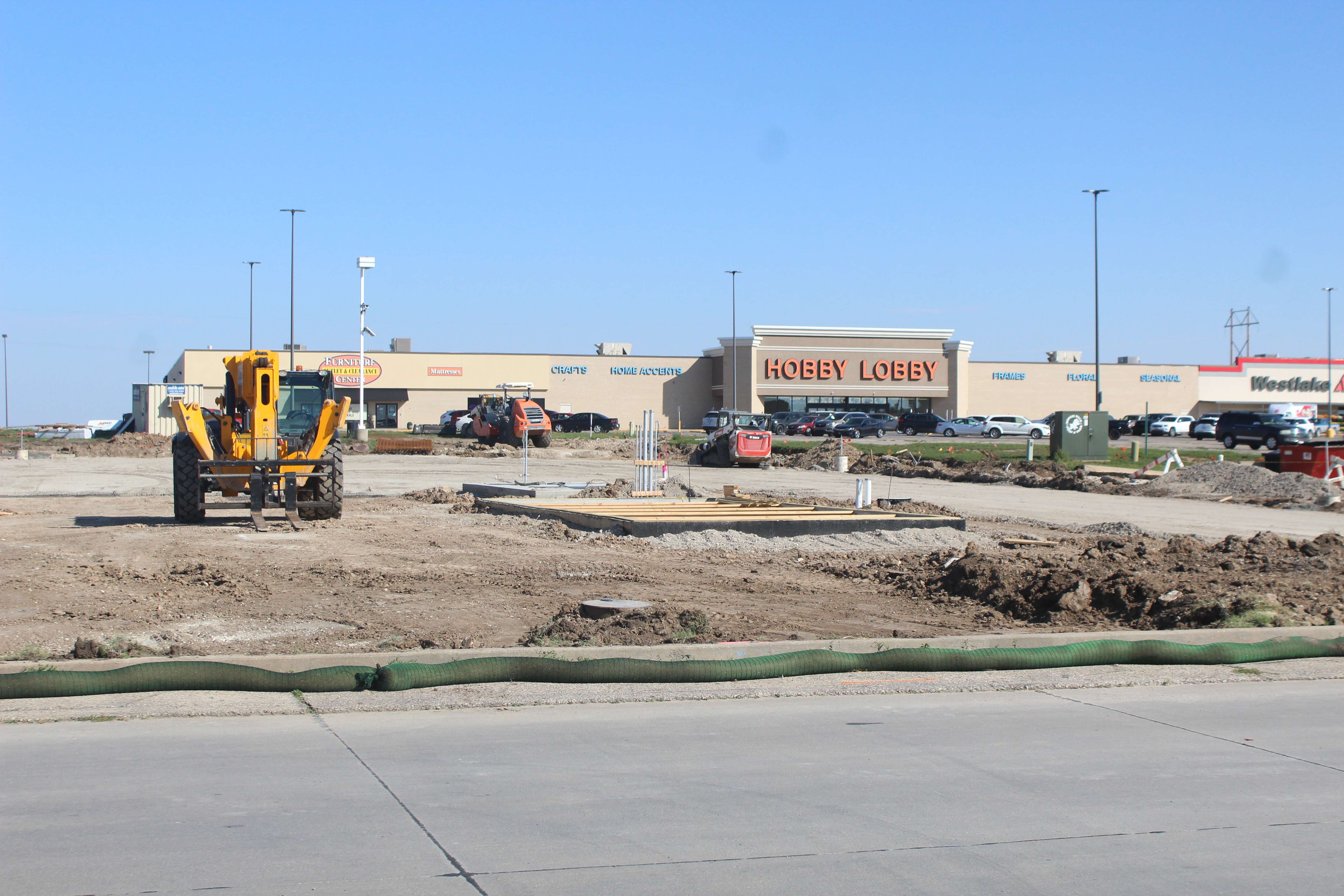 The site of the new 7Brew on north Vine in Hays. Photo by Cristina Janney/Hays Post