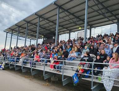 Full grandstands at Lincoln County Raceway in 2024 under BTS Promotions track management. (Courtesy Lincoln County Raceway Facebook)