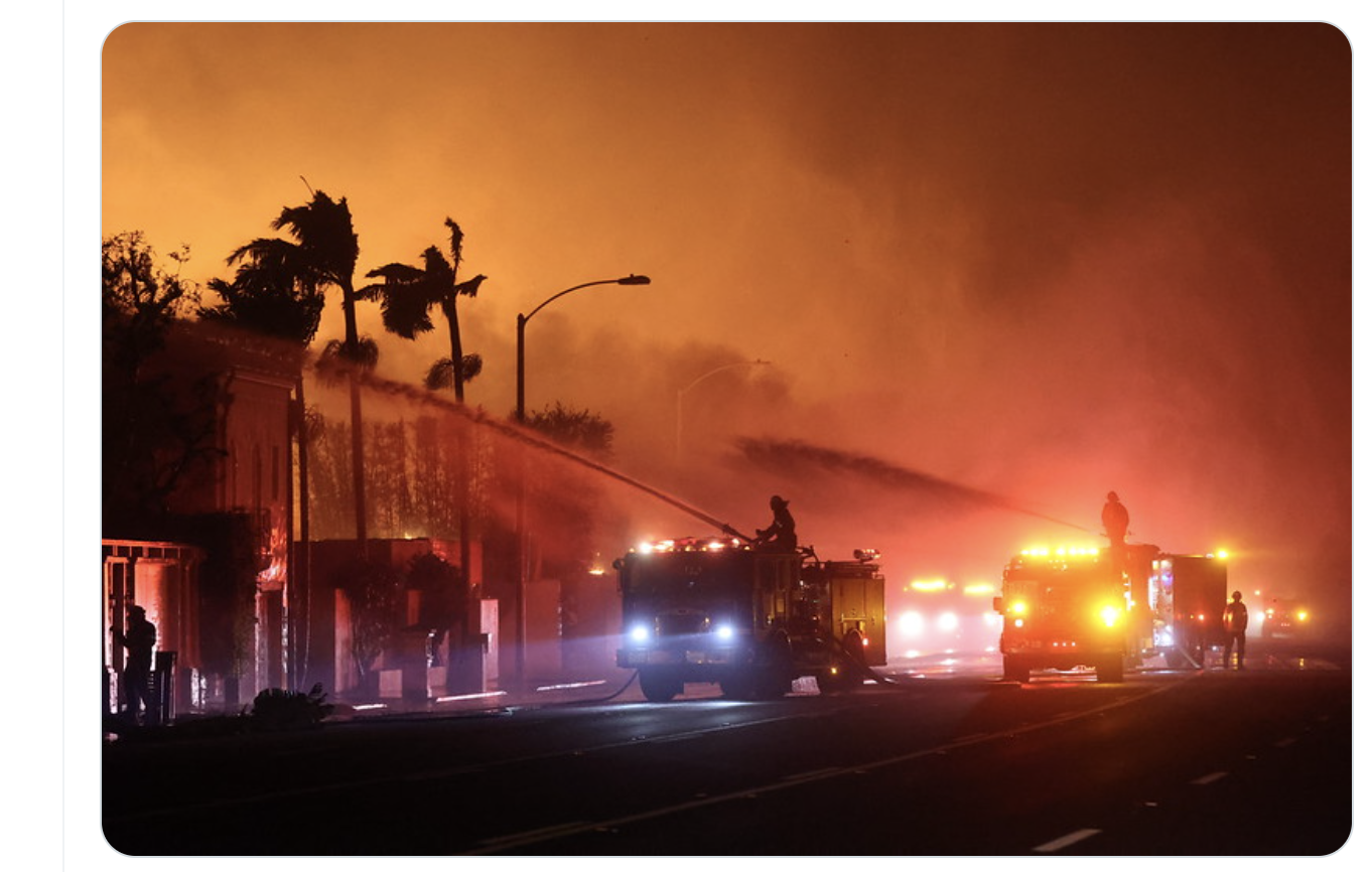 Palisades fire -photo FAA
