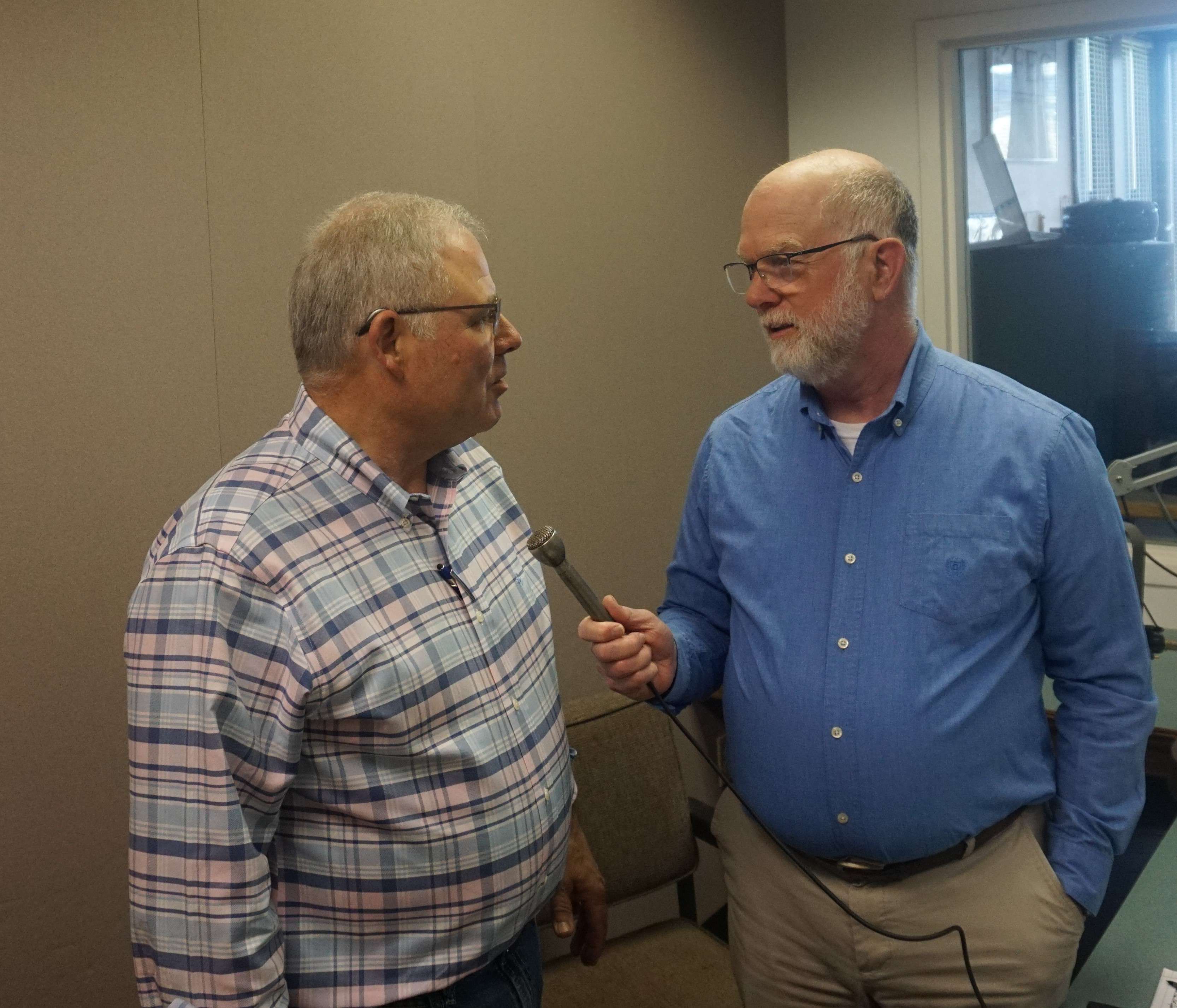 Sen. Rusty Black being interviewed by Eagle St. Joseph News Director, Brent Martin/file photo