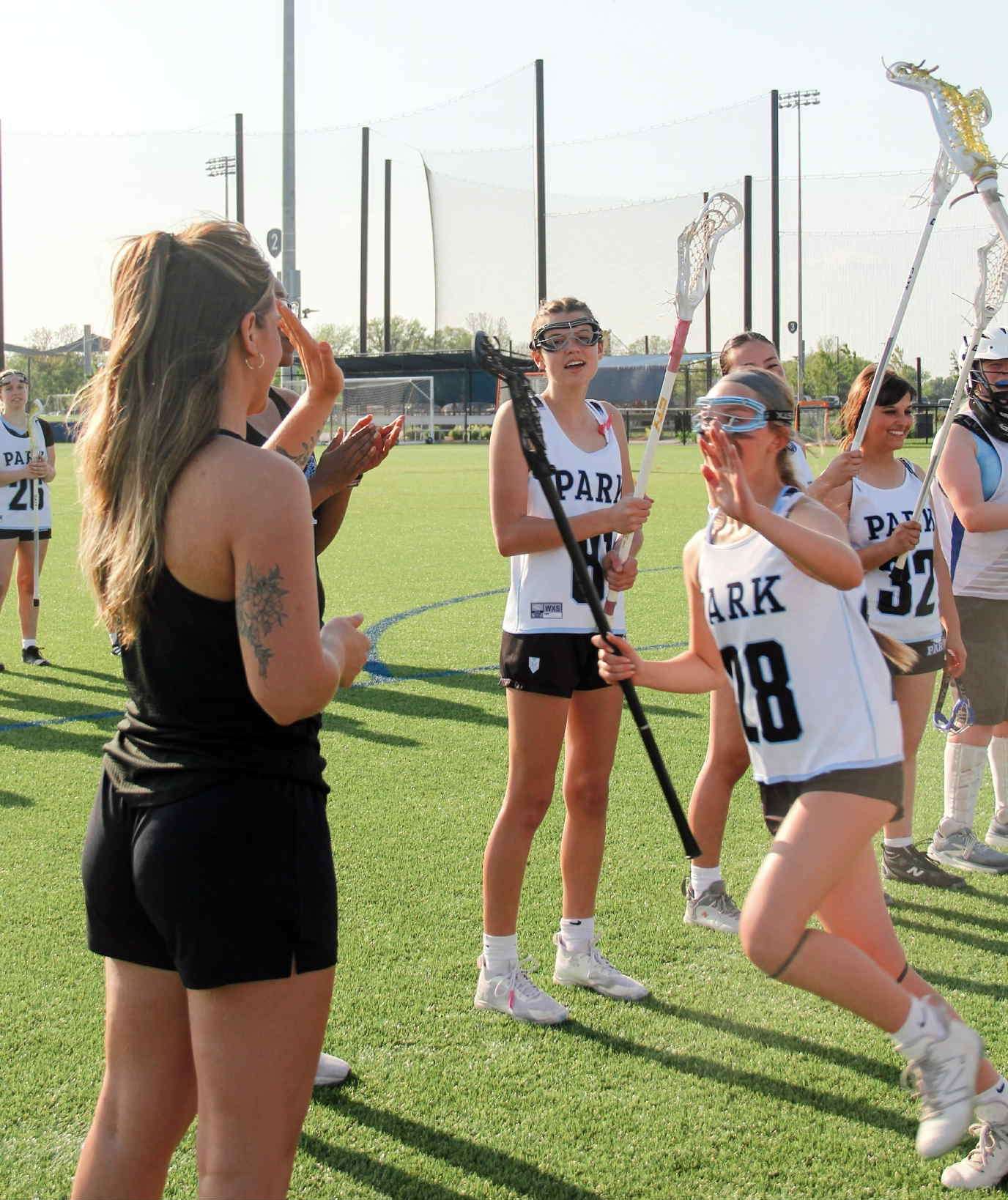 Mackenzie Porter leads the&nbsp;Park Girls Lacrosse Club.&nbsp; Porter, a recent graduate of Missouri Western State University, has been named the new head coach at William Jewell College/ Photo courtesy of Mackenzie Porter