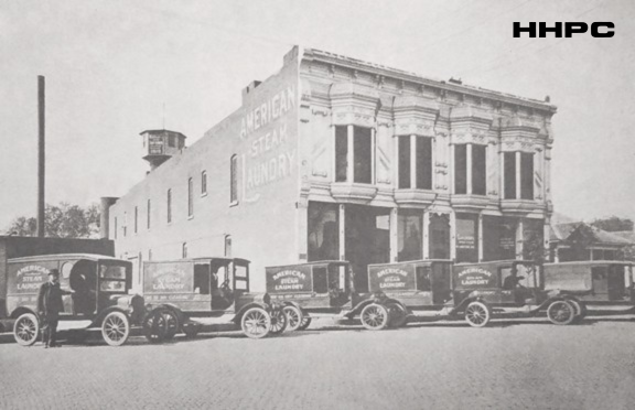 American Steam Laundry - 119-129 W. Sherman (Hutton &amp; Oswald) Phone #107 - c. 1919. Courtesy of the Conard-Harmon Collection.