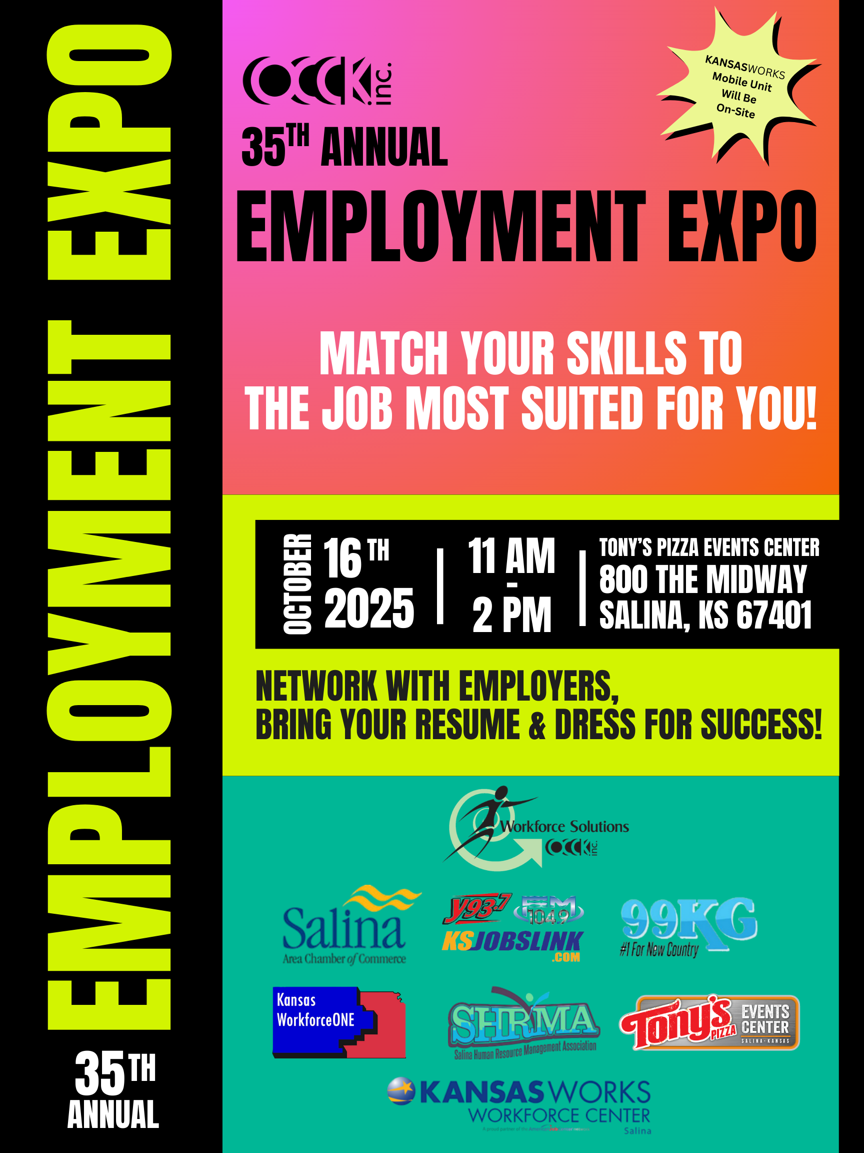 2025 Employment Expo, hosted by OCCK at TPEC on Thursday, October 16 from 11:00 am - 2:00 pm. Courtesy of OCCK