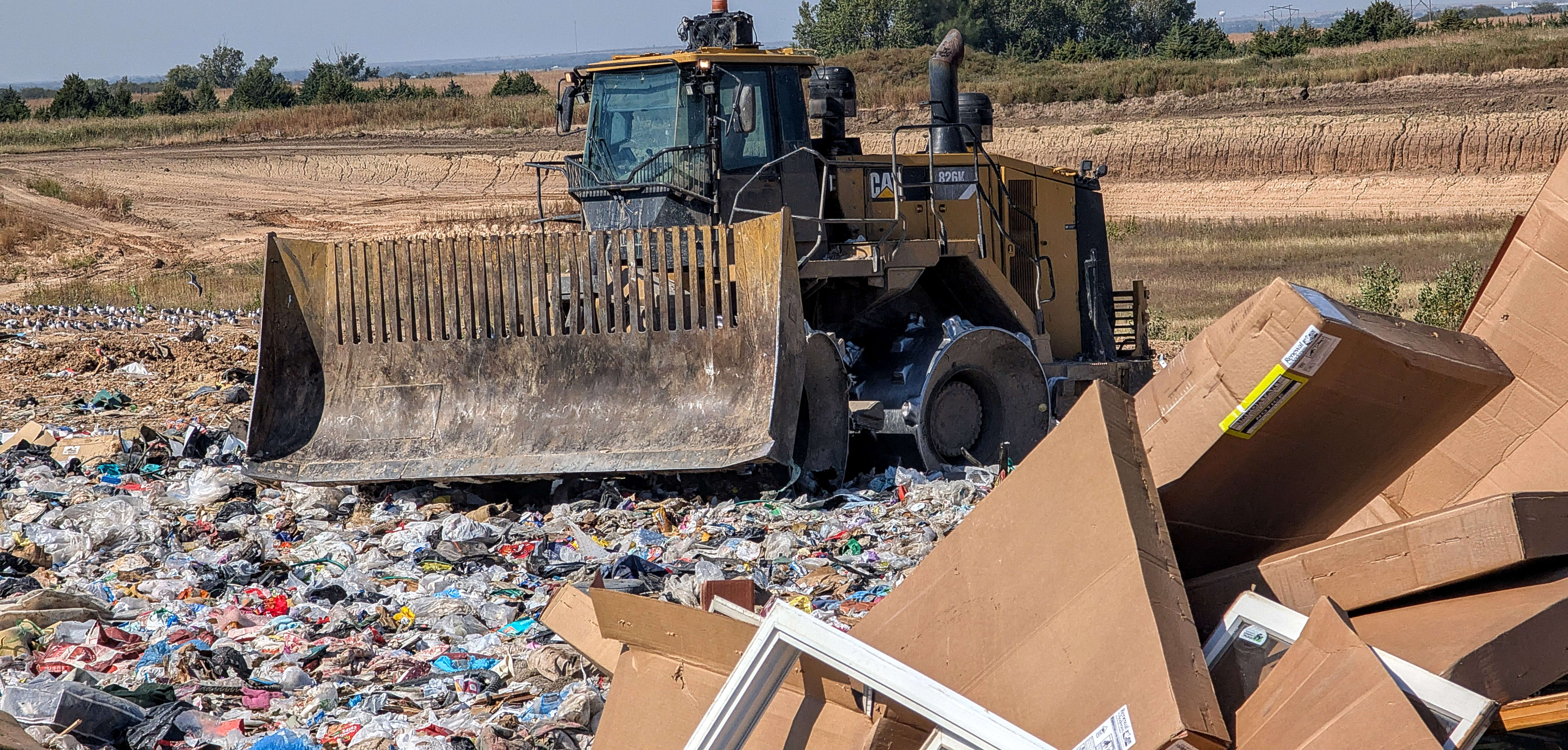 Pictured is an operator compacting waste at the Barton County Landfill. The County Commission on Tuesday adopted an updated Solid Waste Management Plan, which defines how waste is managed in Barton County.